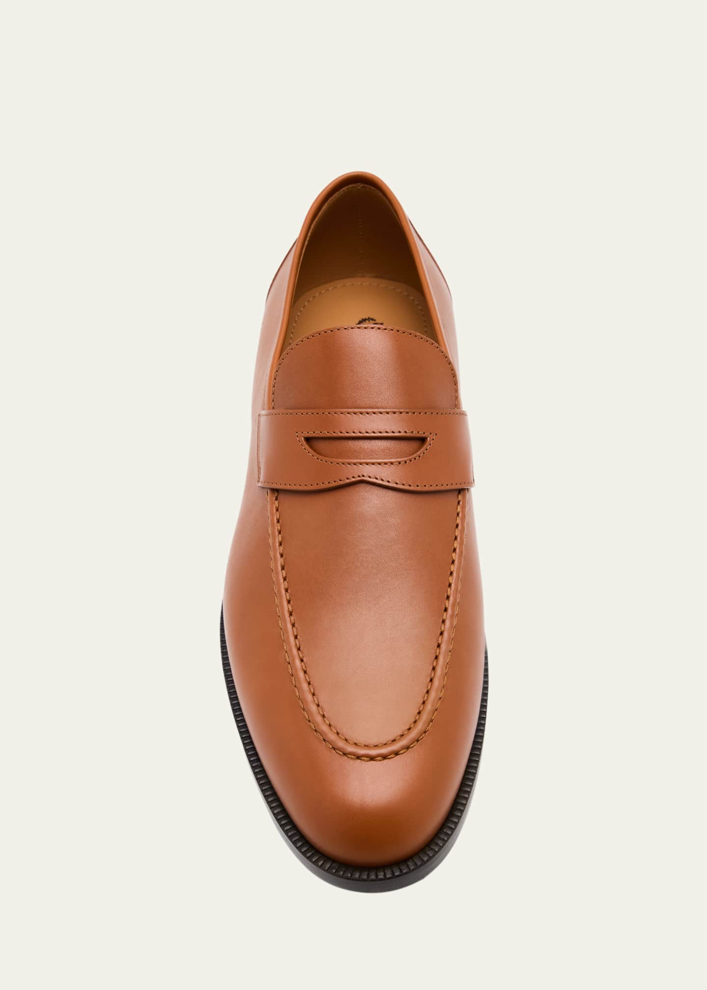 Loro Piana Sergio Leather Penny Loafers Image 6 of 6