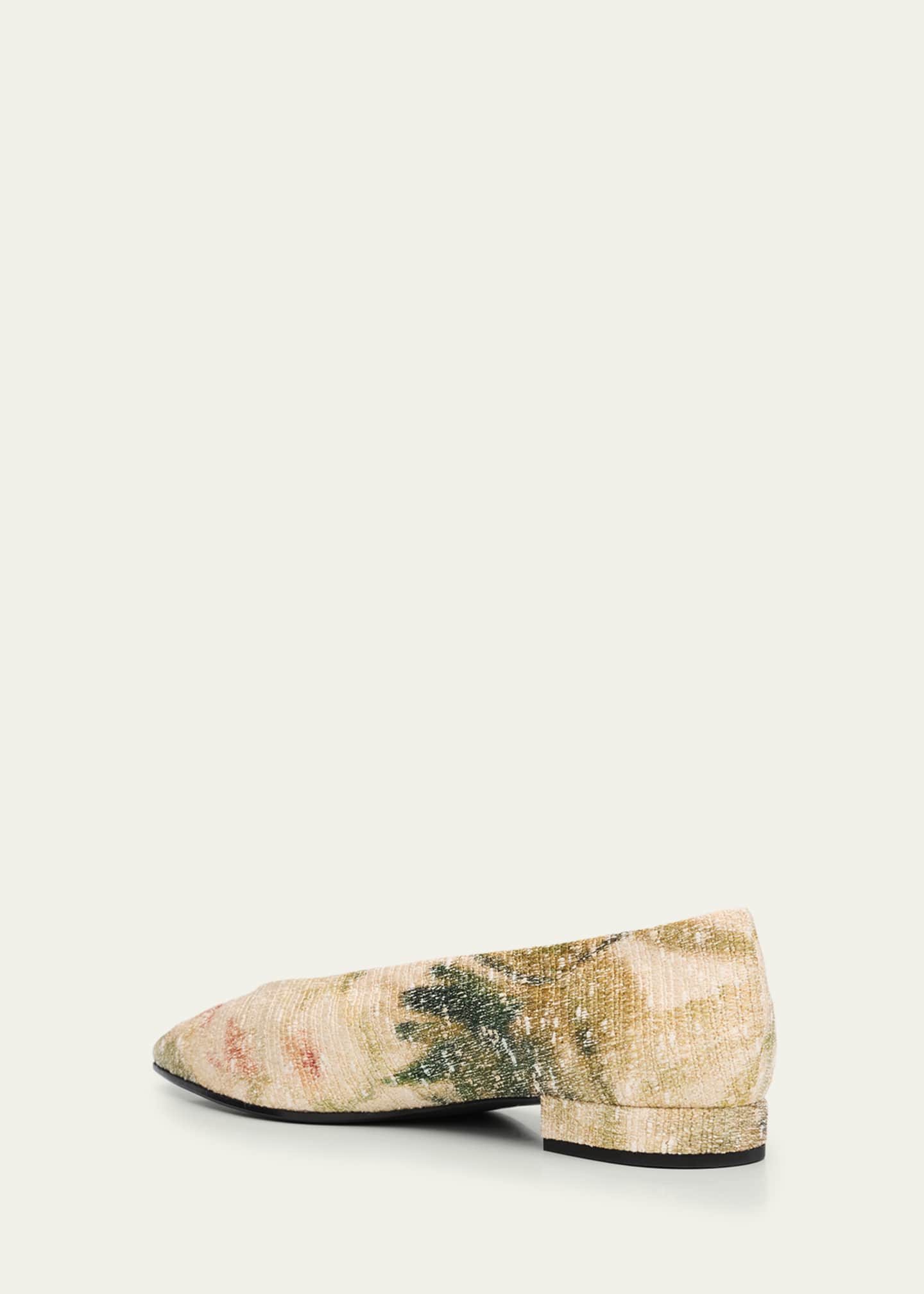 Loro Piana Rebecca Linen Ballerina Flats Image 2 of 4