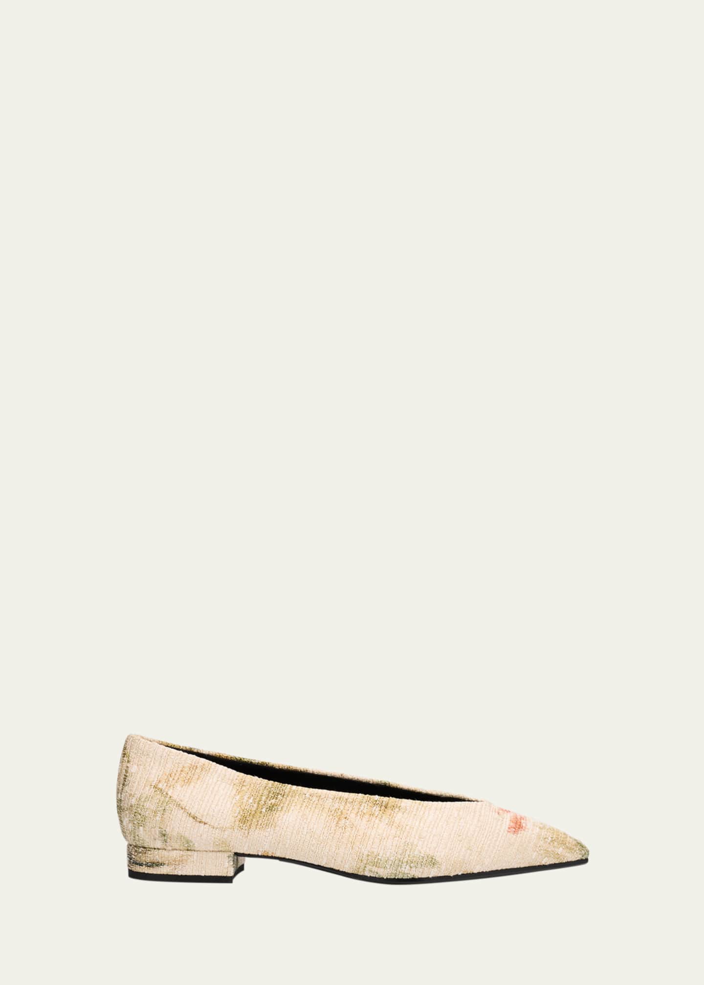 Loro Piana Rebecca Linen Ballerina Flats Image 1 of 4