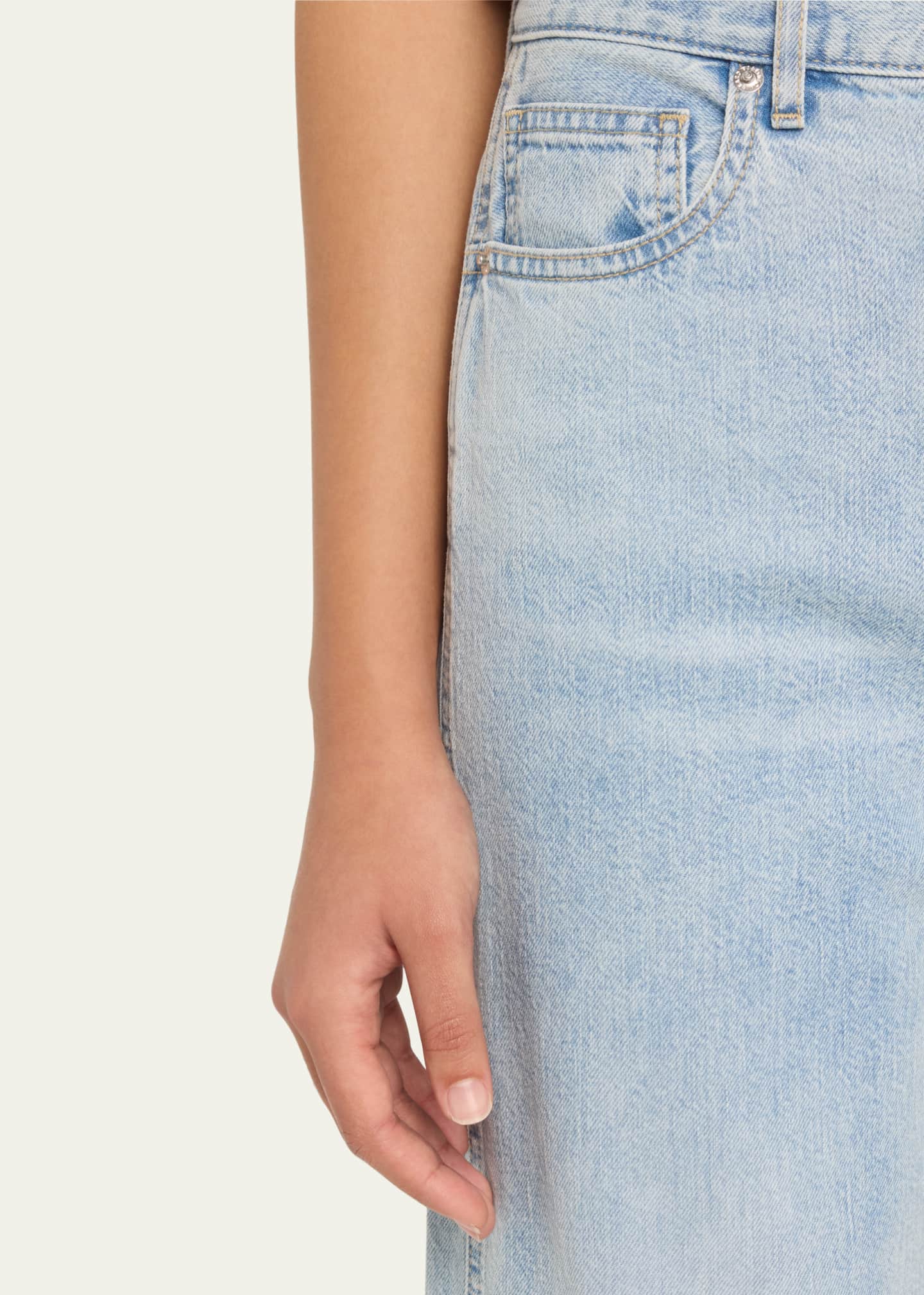 Veronica Beard Taylor Cropped High-Rise Wide Jeans Image 5 of 5