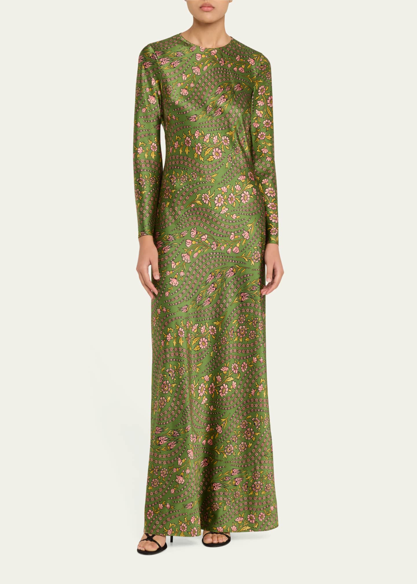 Veronica Beard Gemma Floral Long-Sleeve Maxi Dress Image 2 of 5