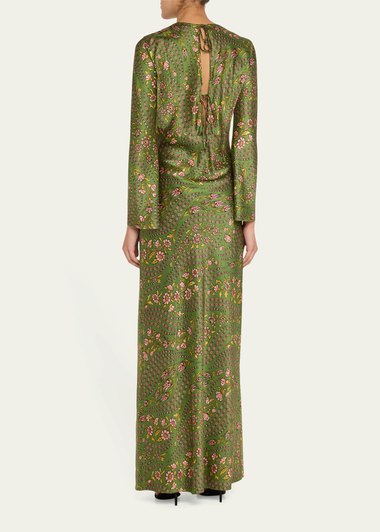 Veronica Beard Gemma Floral Long-Sleeve Maxi Dress Image 3 of 5