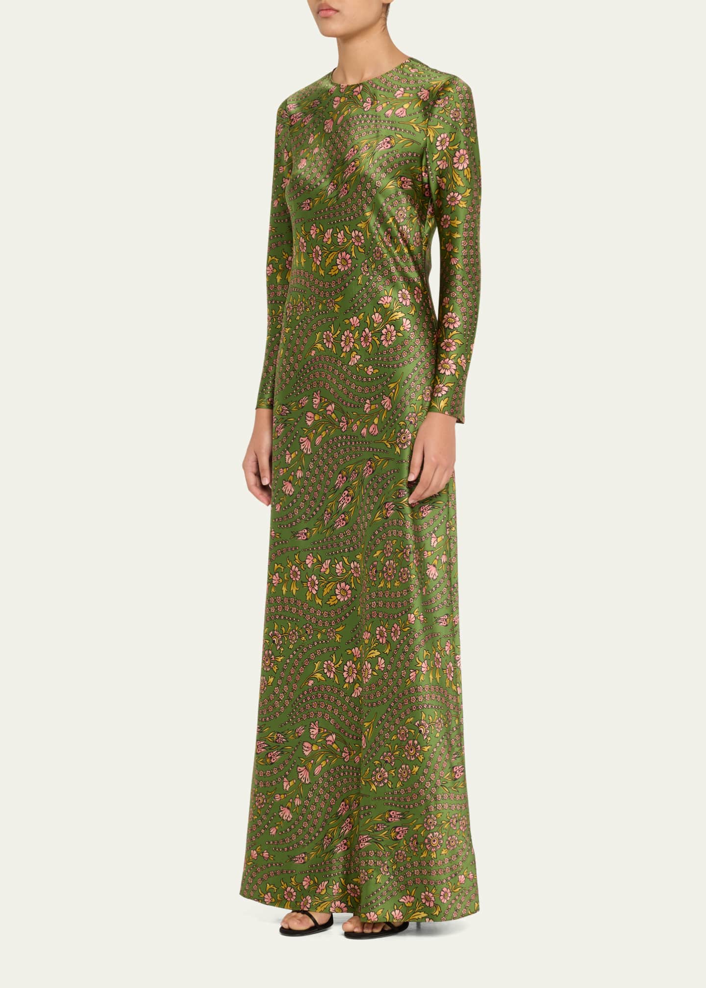 Veronica Beard Gemma Floral Long-Sleeve Maxi Dress Image 4 of 5