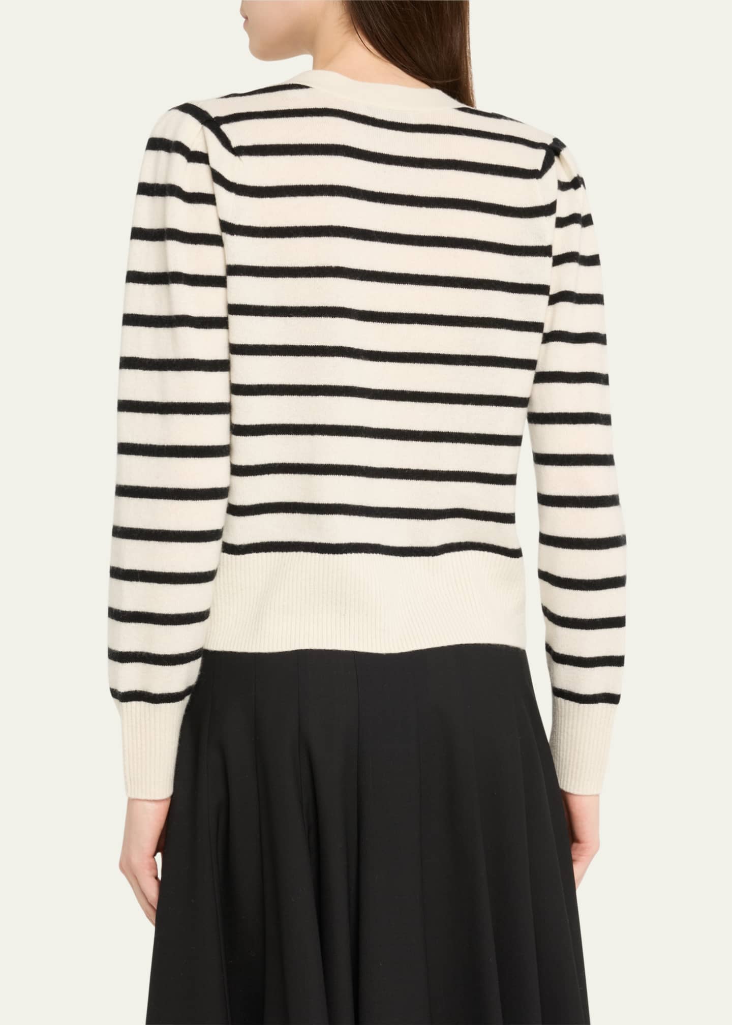 Solene Stripe Cashmere Cardigan