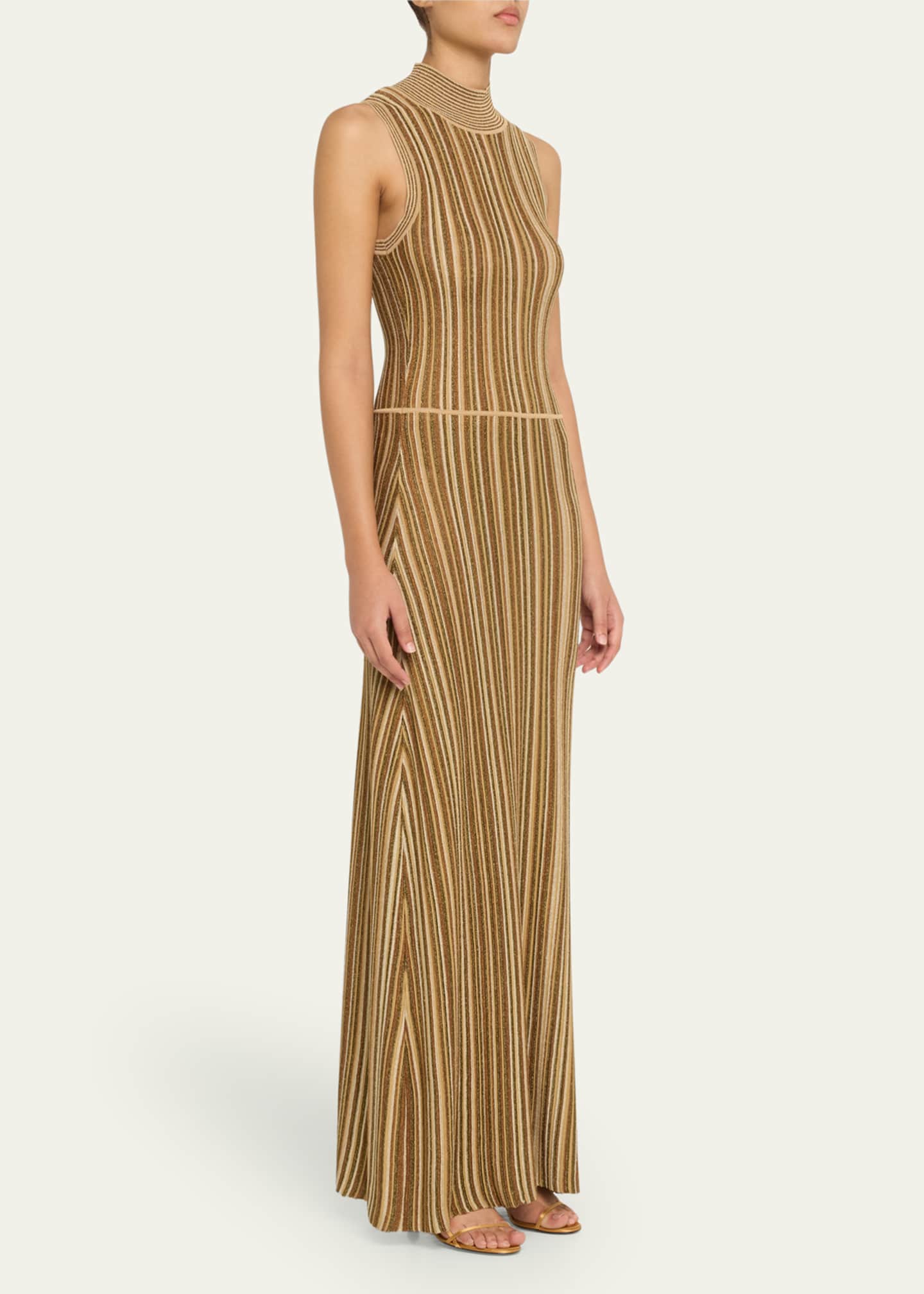Veronica Beard Anna Stripe Sleeveless Maxi Dress Image 4 of 5