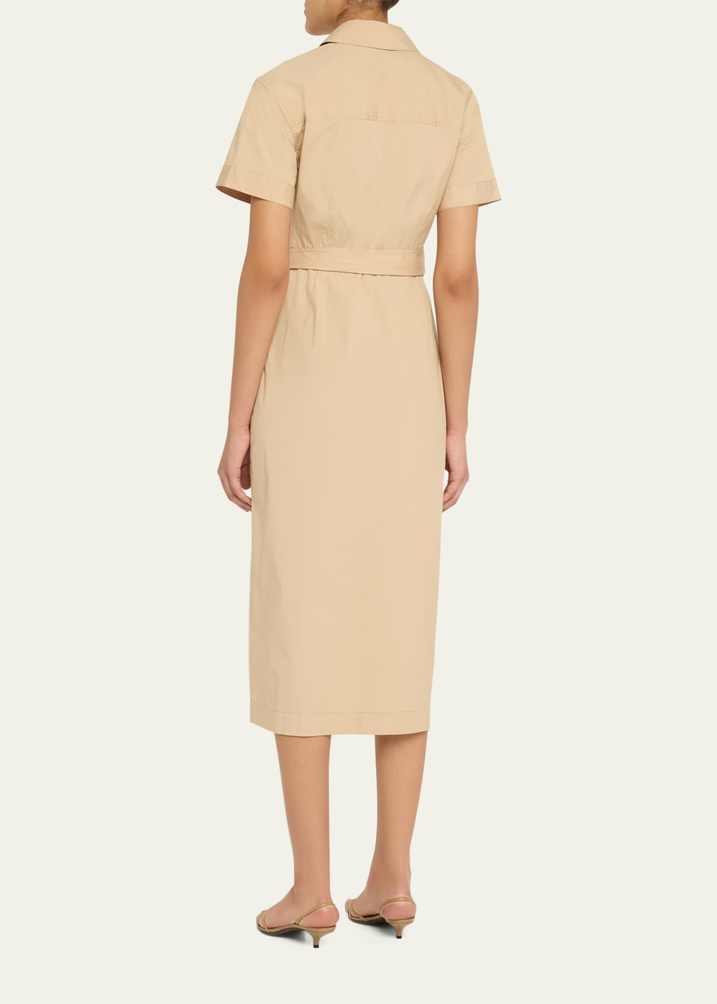 Veronica Beard Tabby Short-Sleeve Midi Shirtdress Image 3 of 5