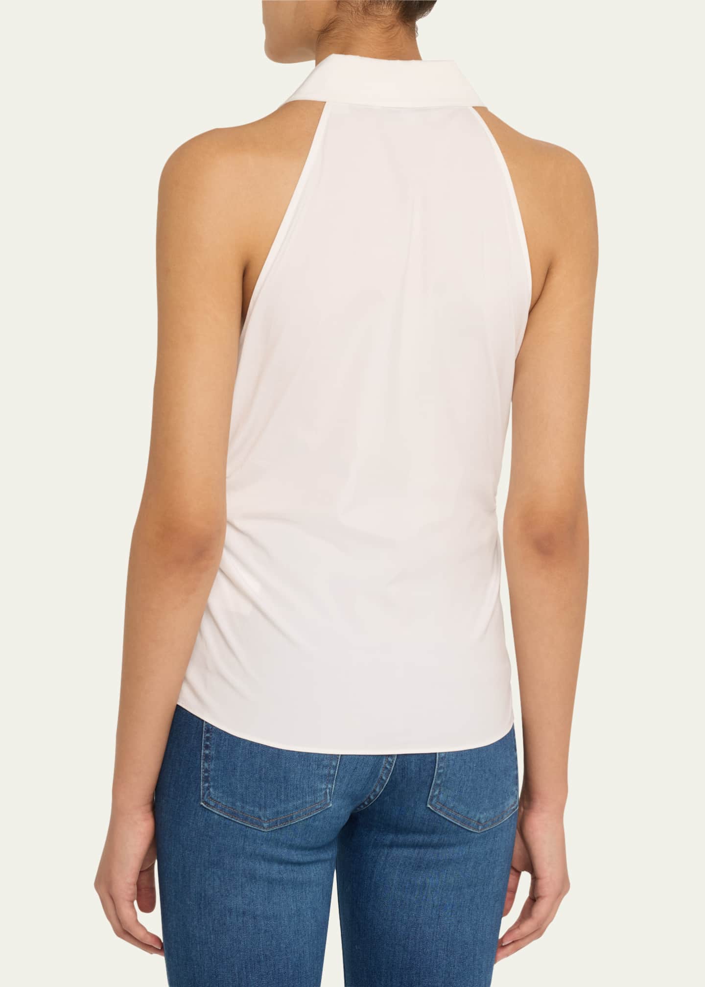 Veronica Beard Regina Sleeveless Button-Front Shirt Image 3 of 5