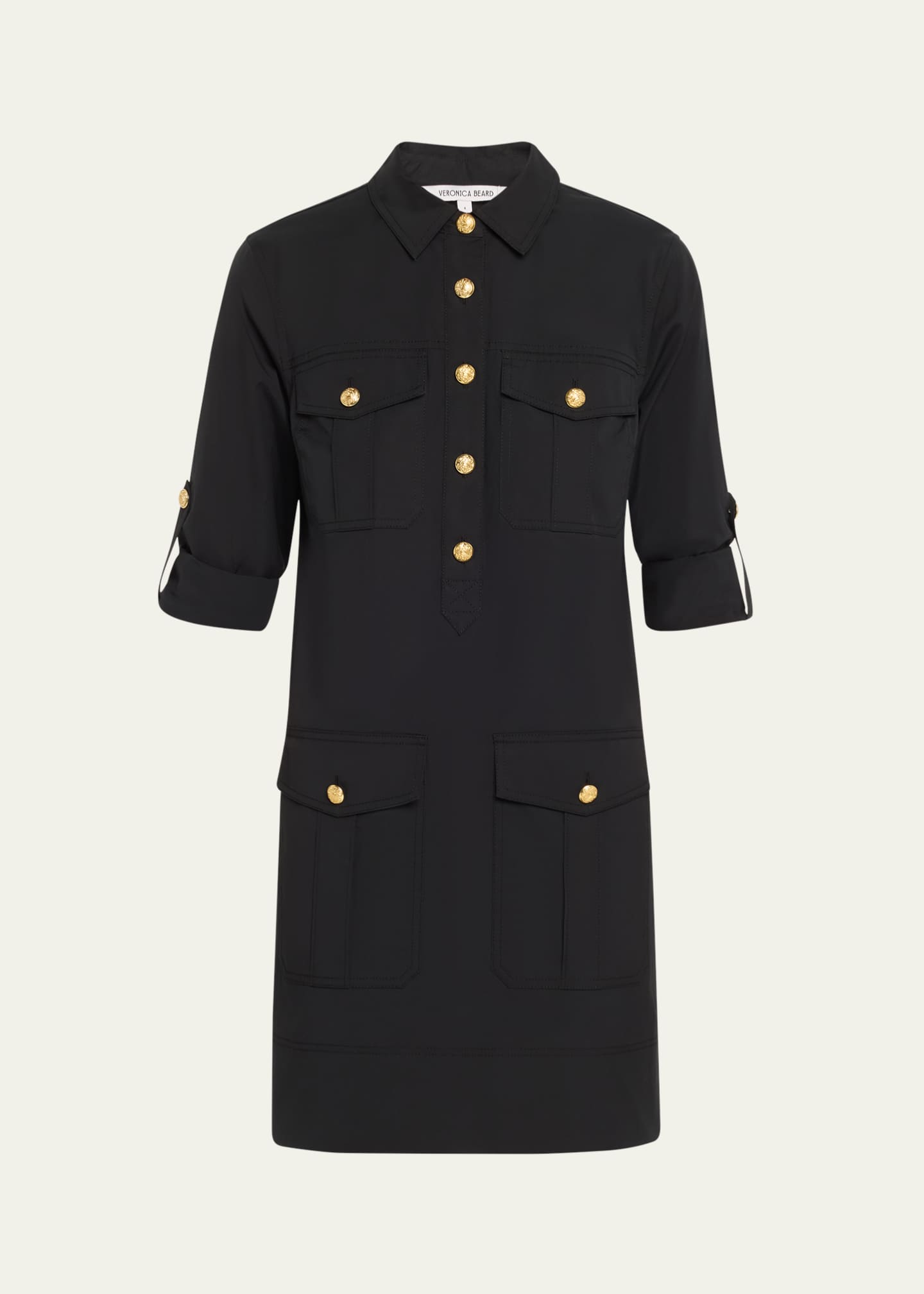 Veronica Beard Saude Cotton Mini Shirtdress Image 1 of 5