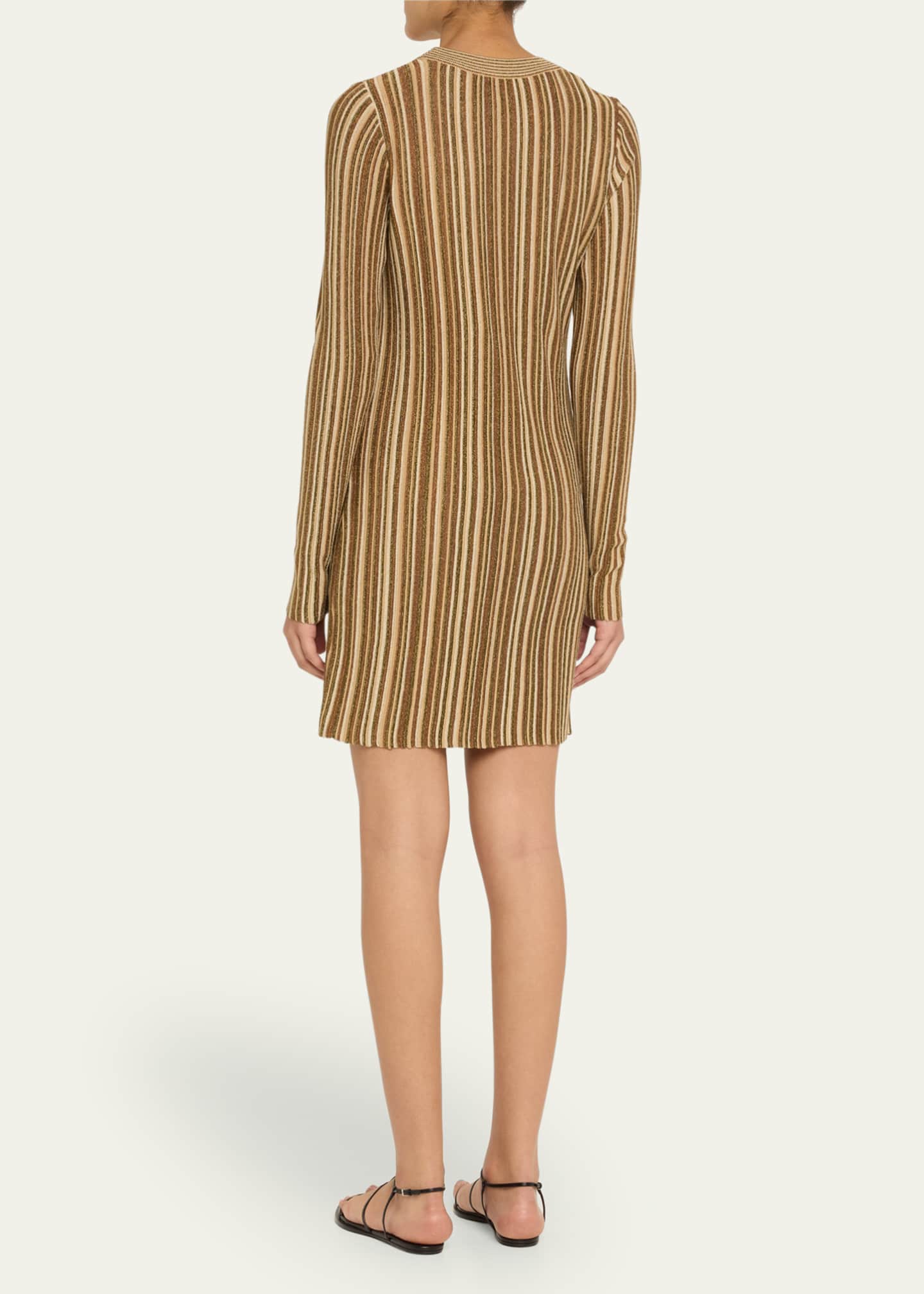 Veronica Beard Jane Stripe Long-Sleeve Mini Dress Image 3 of 5