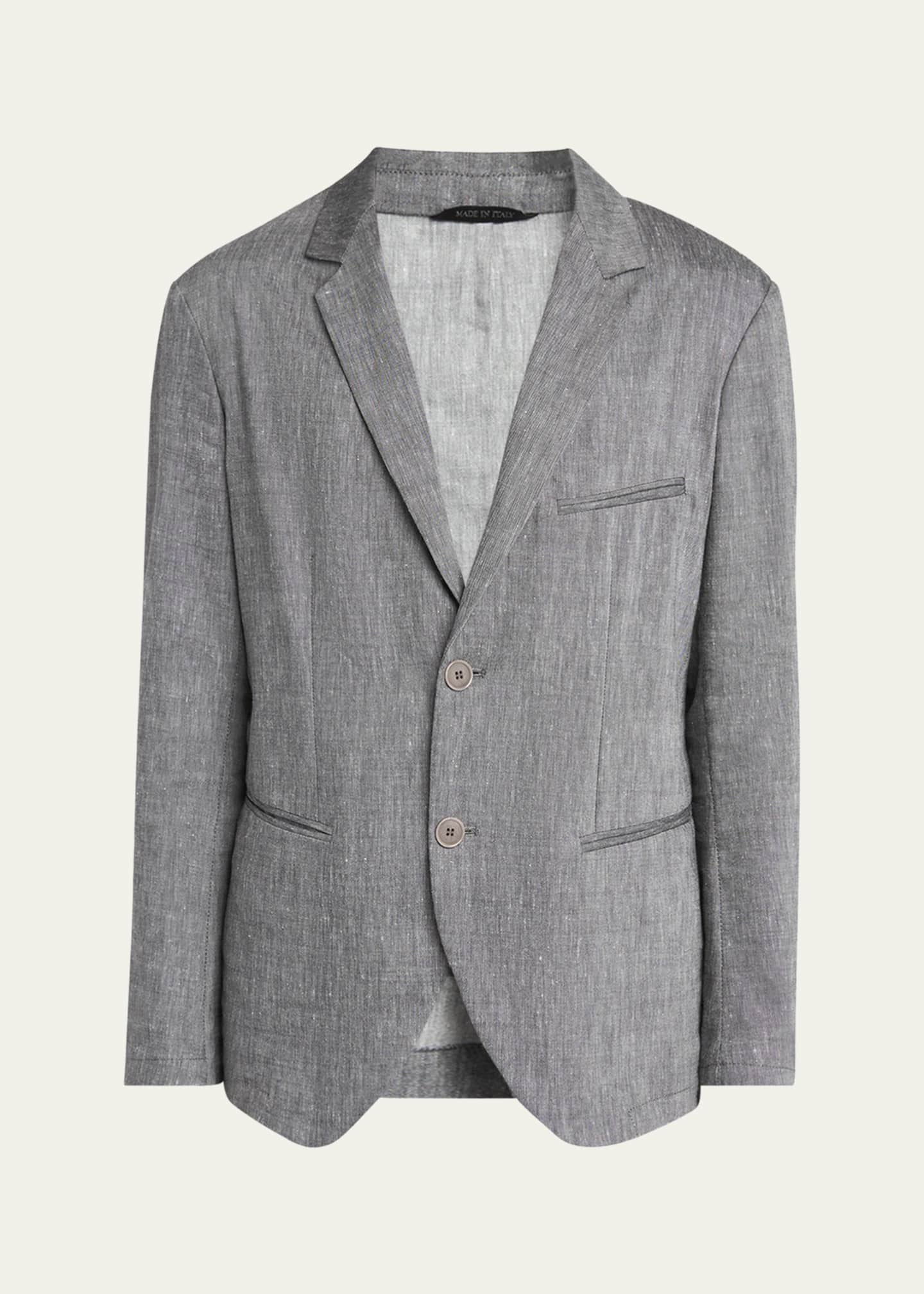 Giorgio Armani Men's One Shot Linen-Wool Sport Coat Image 1 of 5