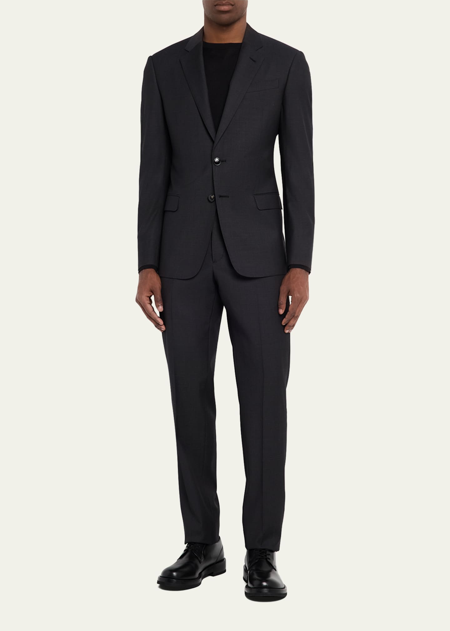 Giorgio Armani Men's Pinpoint Twill Suit Image 2 of 8