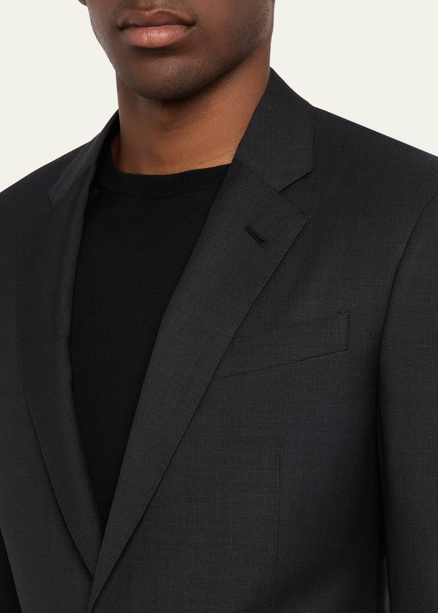 Giorgio Armani Men's Pinpoint Twill Suit Image 6 of 8