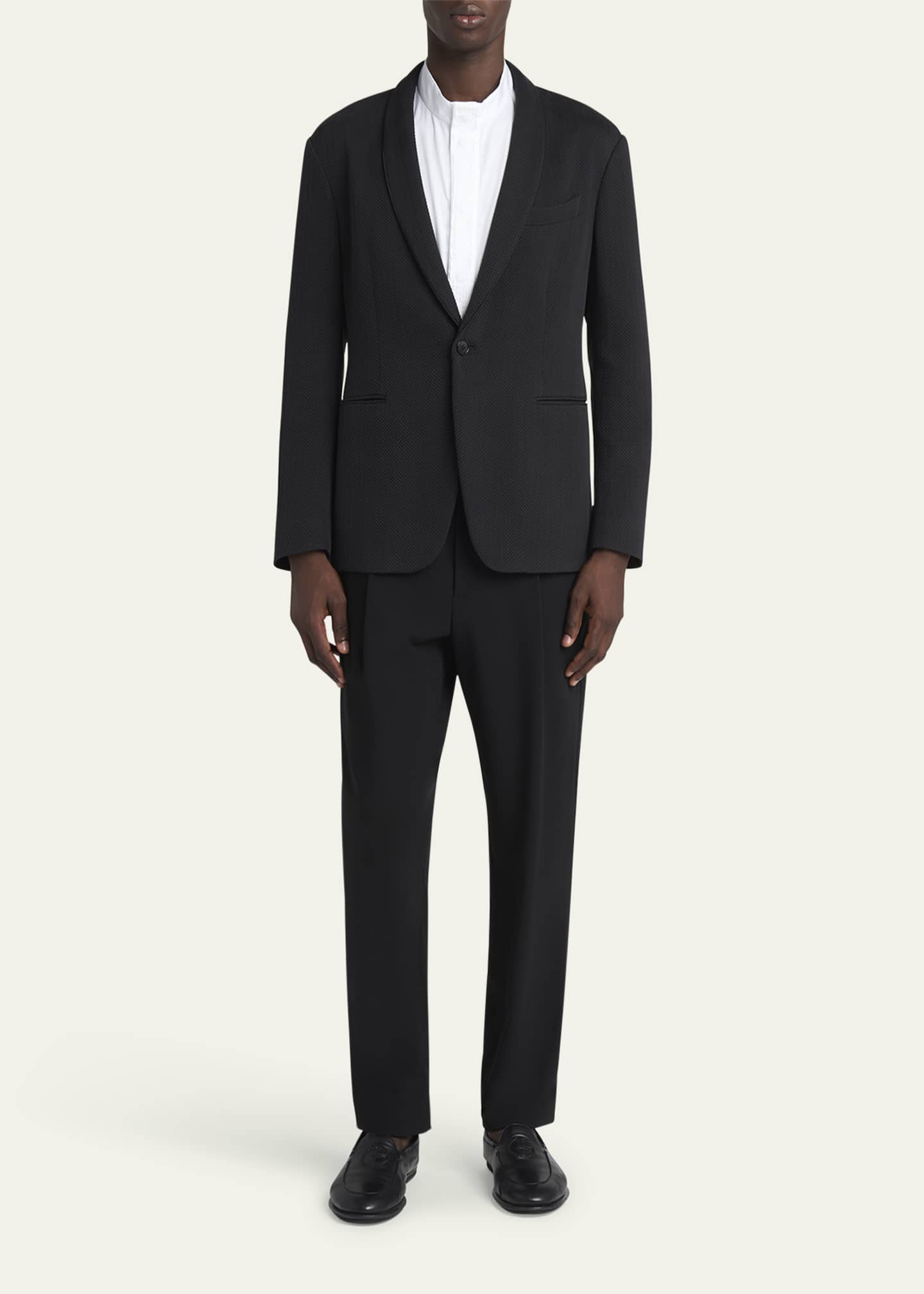 Giorgio Armani Men's Honeycomb Shawl Sport Coat Image 2 of 5