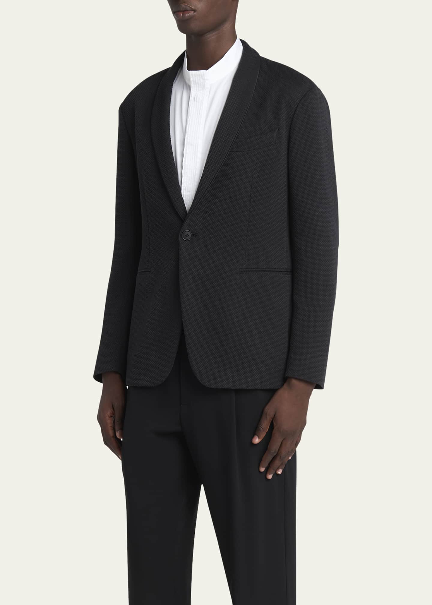 Giorgio Armani Men's Honeycomb Shawl Sport Coat Image 4 of 5