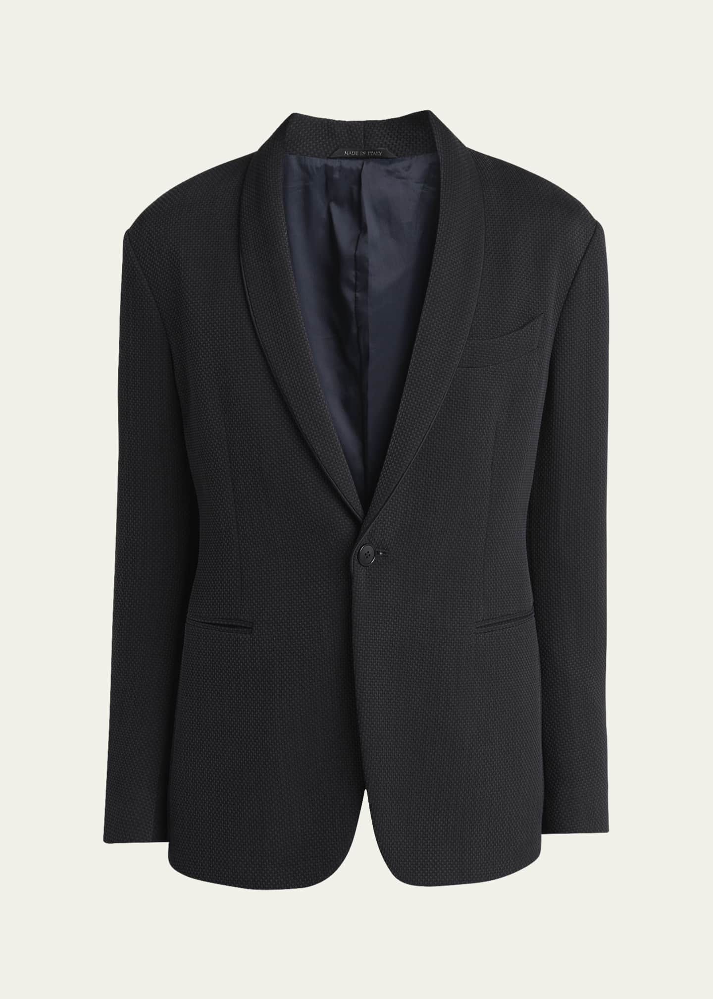 Giorgio Armani Men's Honeycomb Shawl Sport Coat Image 1 of 5