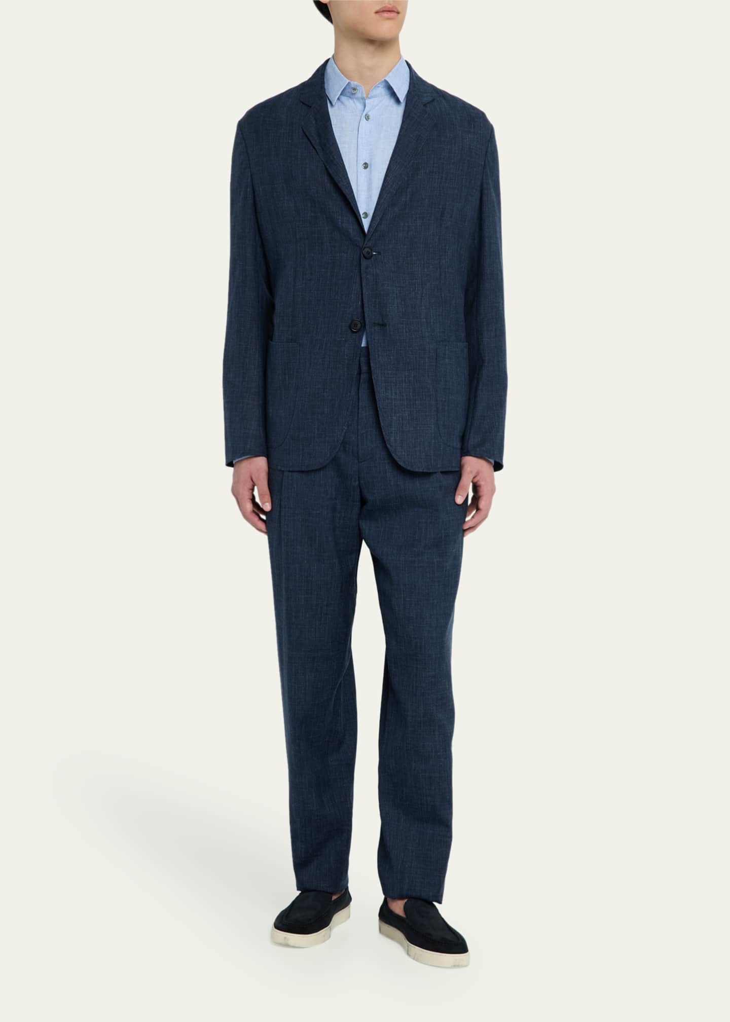 Giorgio Armani Men's Wool-Silk Melange Sport Coat Image 2 of 8