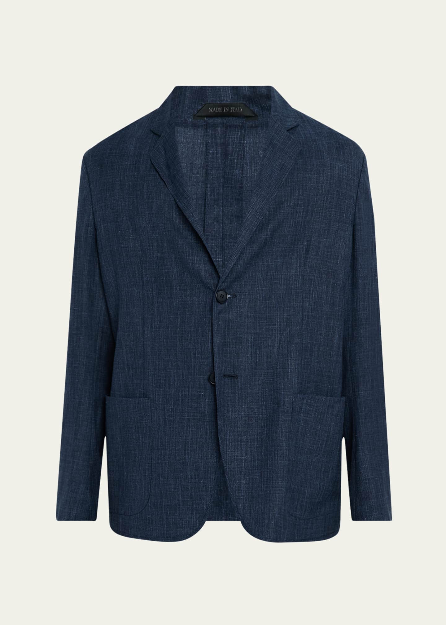 Giorgio Armani Men's Wool-Silk Melange Sport Coat Image 1 of 8