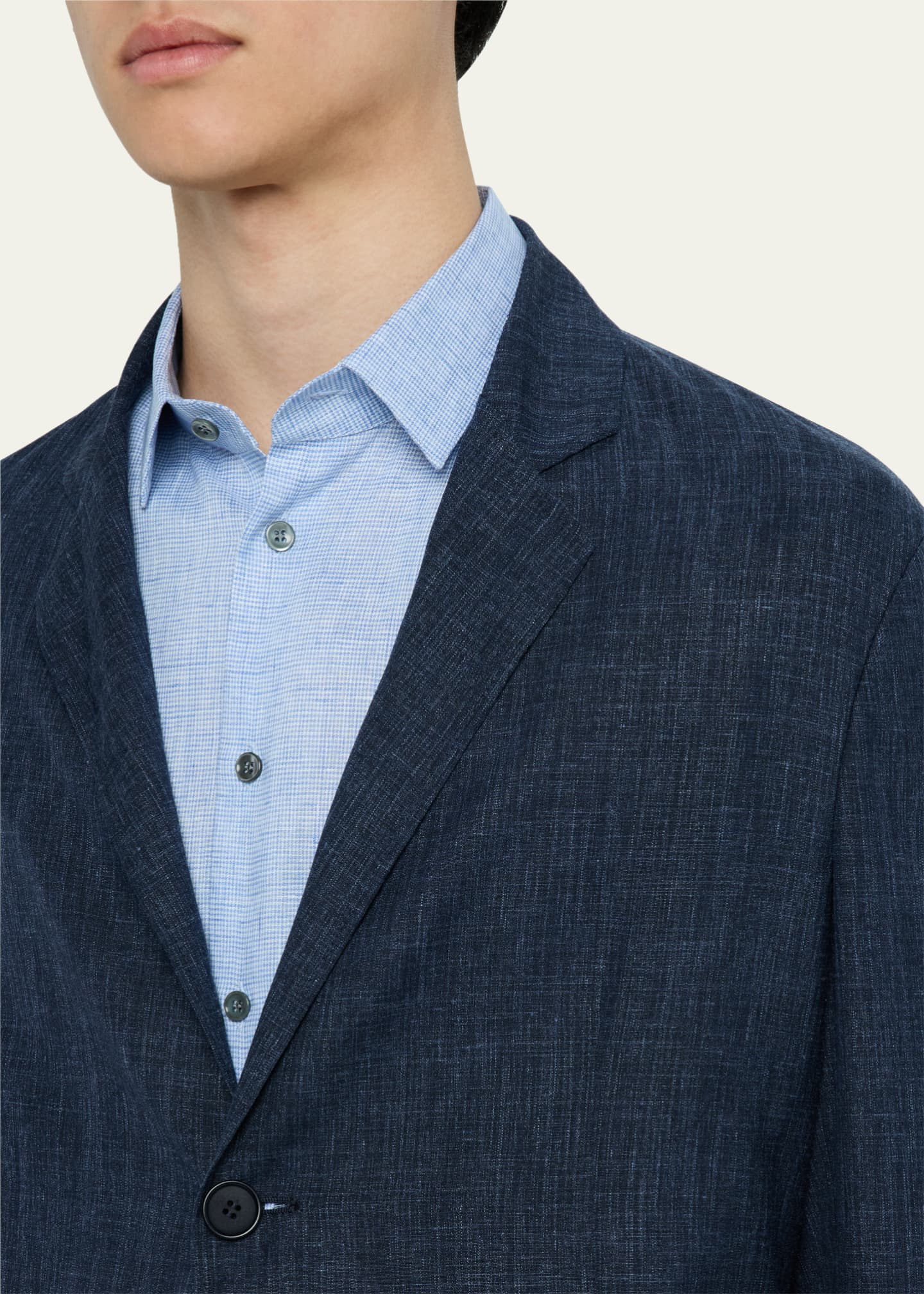 Giorgio Armani Men's Wool-Silk Melange Sport Coat Image 5 of 8