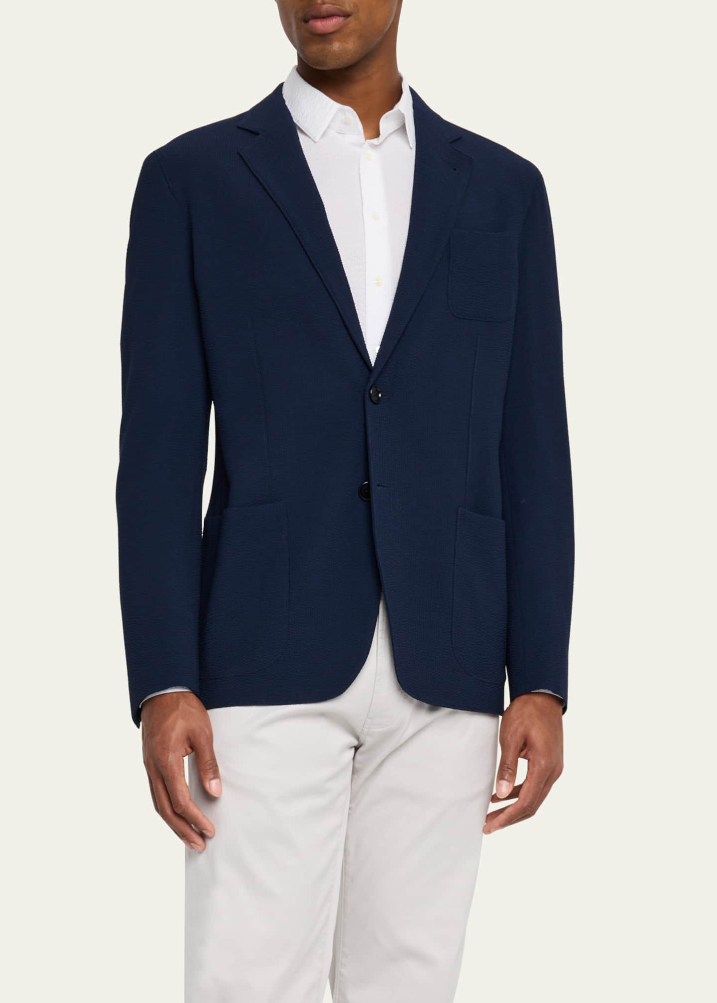 Giorgio Armani Men's Upton Seersucker Sport Coat Image 4 of 8