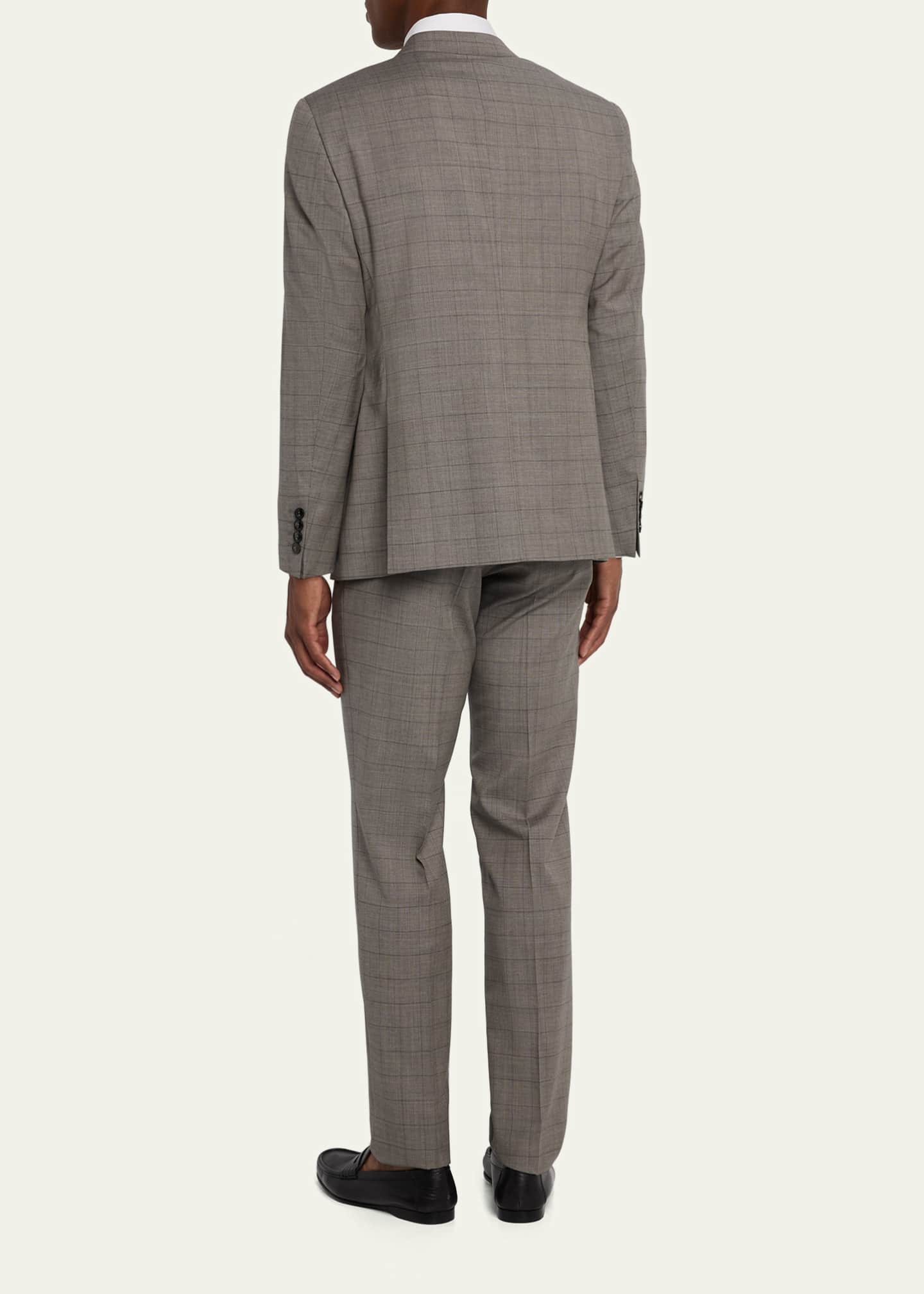 Giorgio Armani Men's Windowpane Suit Image 3 of 8