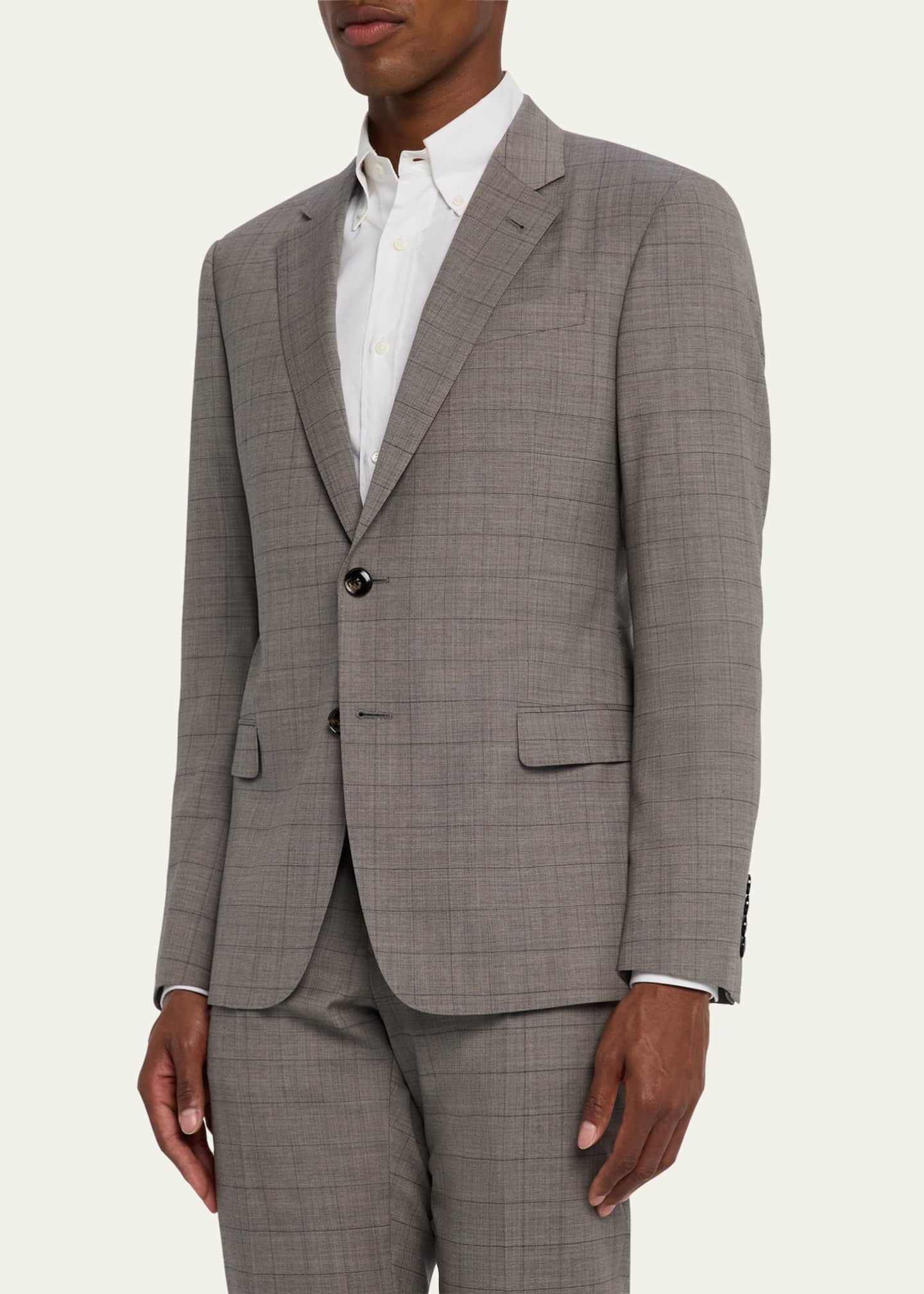 Giorgio Armani Men's Windowpane Suit Image 4 of 8