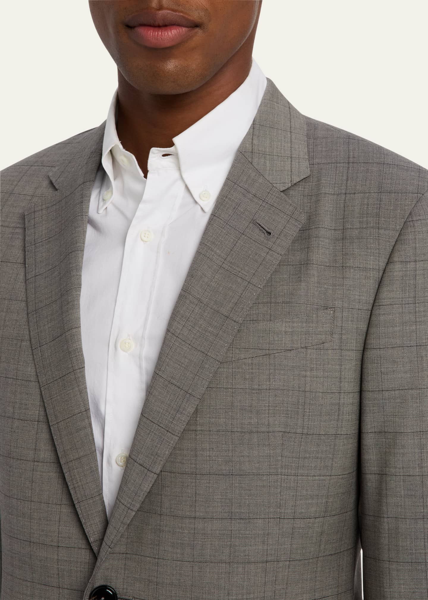 Giorgio Armani Men's Windowpane Suit Image 6 of 8