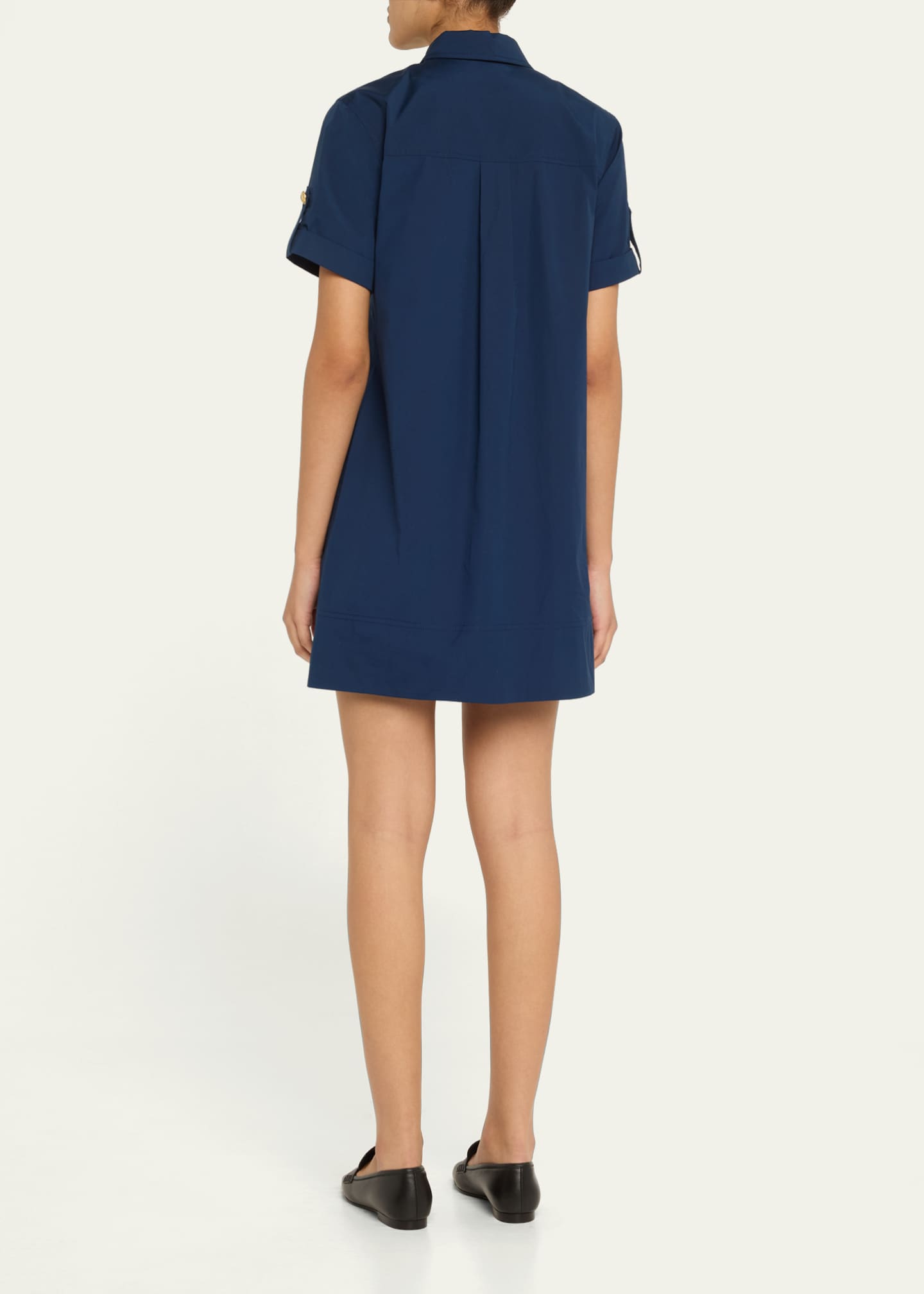 Veronica Beard Lucca Short-Sleeve Cotton Shirtdress Image 3 of 5