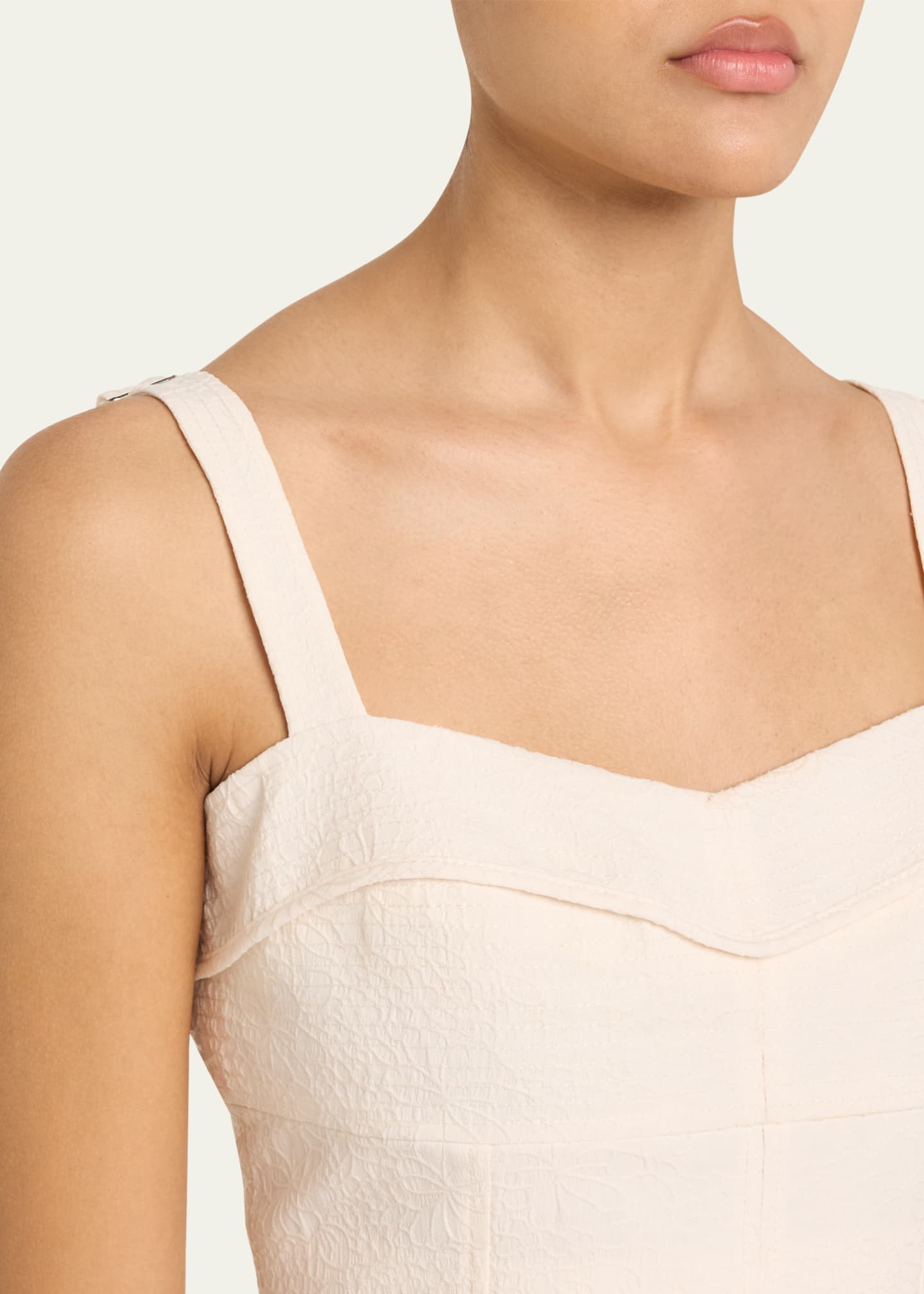 Veronica Beard Faxon Textured Sleeveless Crop Top Image 5 of 5