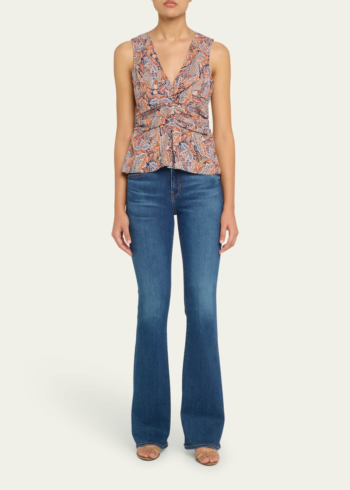 Veronica Beard Aiden Sleeveless Paisley Top Image 2 of 5