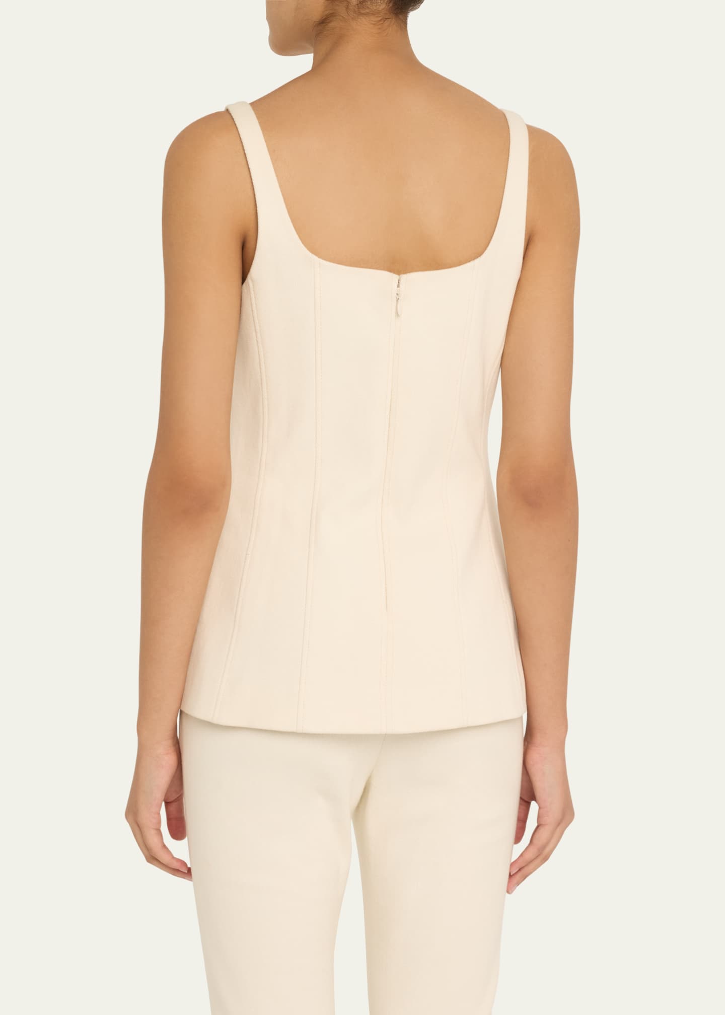 Veronica Beard Liana Fitted Sleeveless Top Image 3 of 5