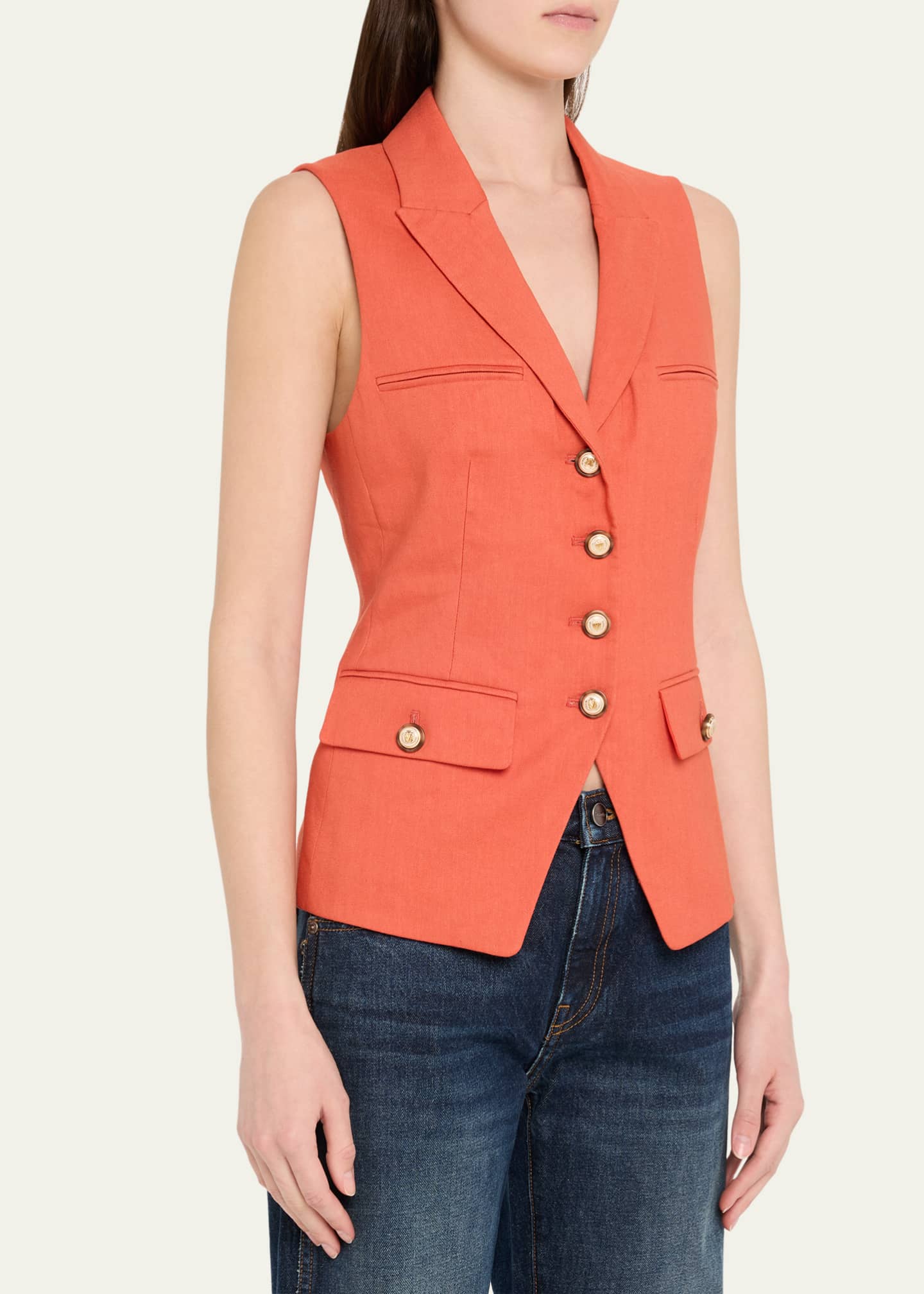 Veronica Beard Benny Tailored Vest Image 4 of 5