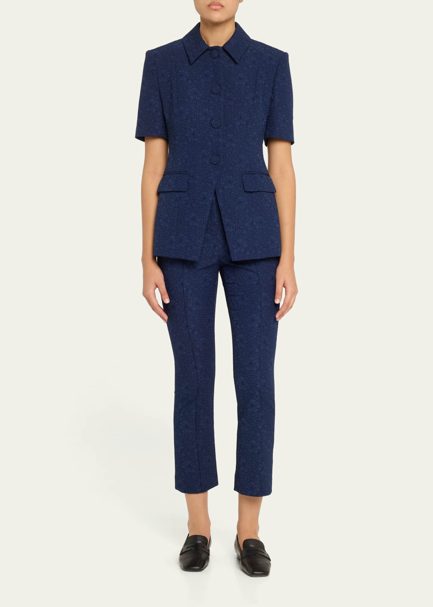 Veronica Beard Dell Floral Tailored Trousers Image 2 of 5