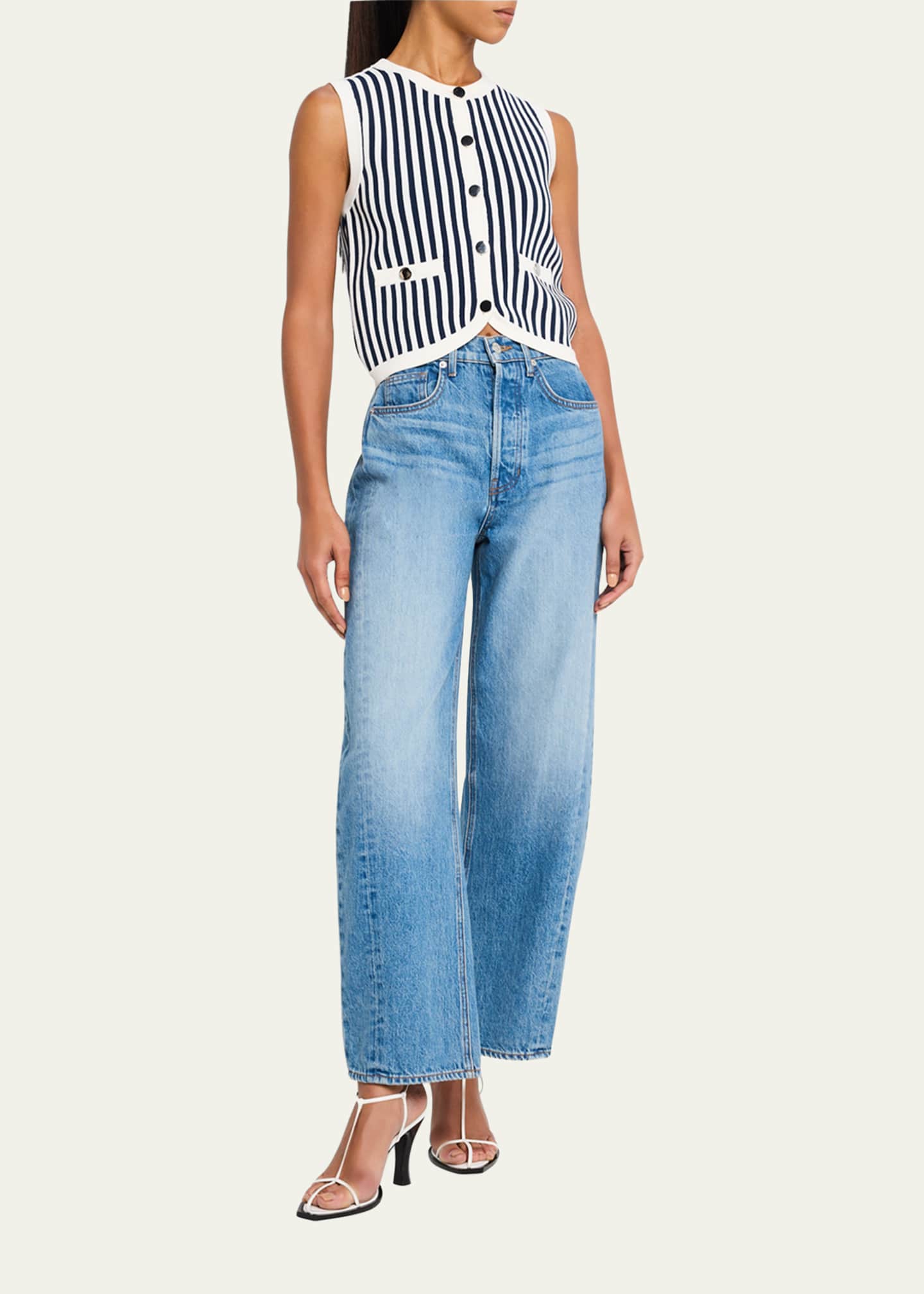 Veronica Beard Leland Stripe Vest Image 2 of 5