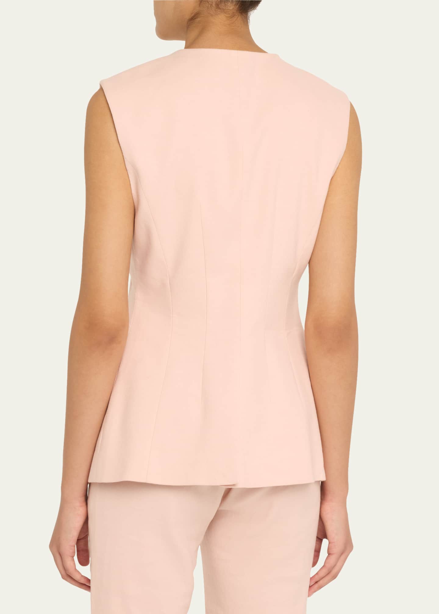 Veronica Beard Lois Linen Vest Image 3 of 5