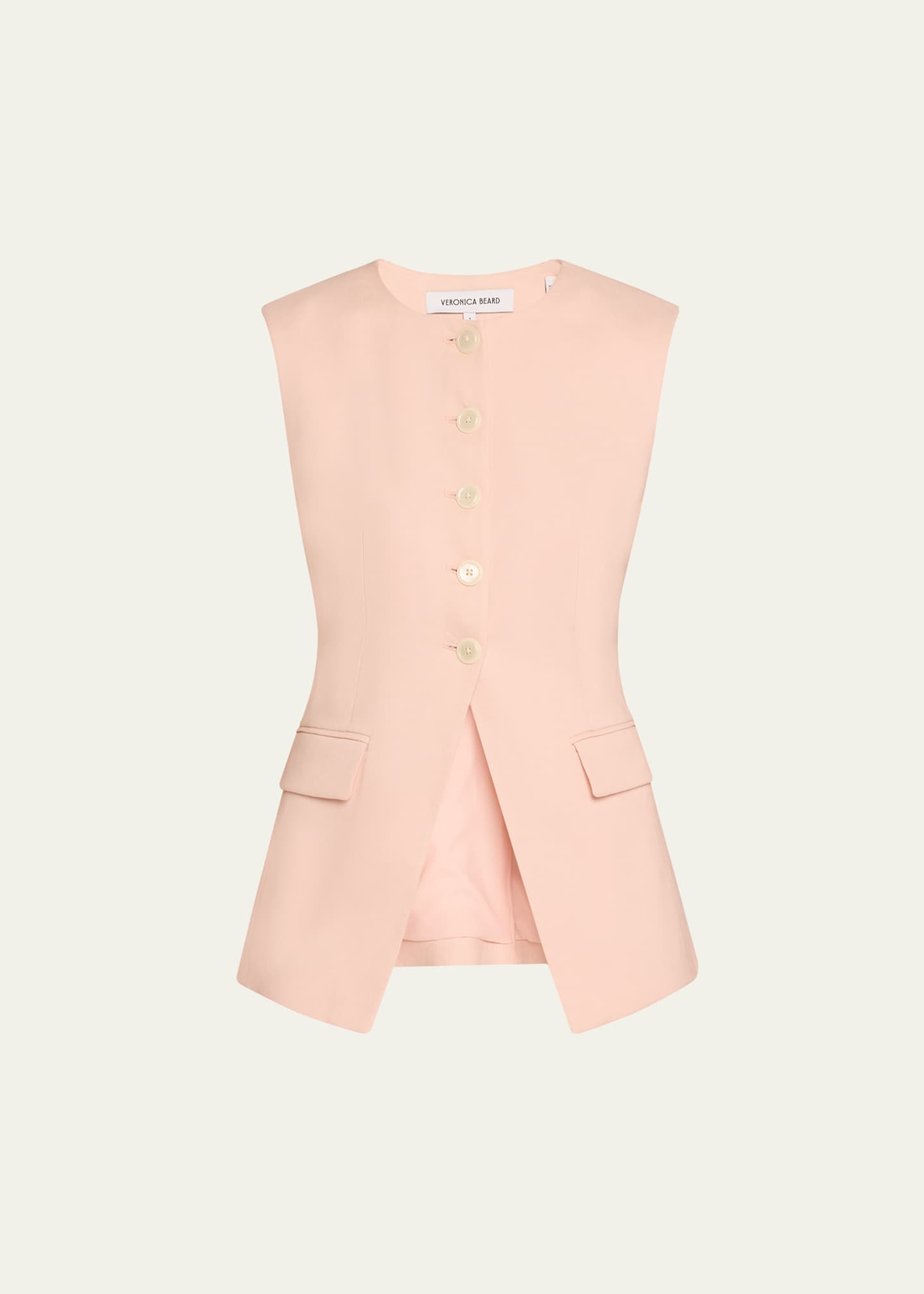 Veronica Beard Lois Linen Vest Image 1 of 5