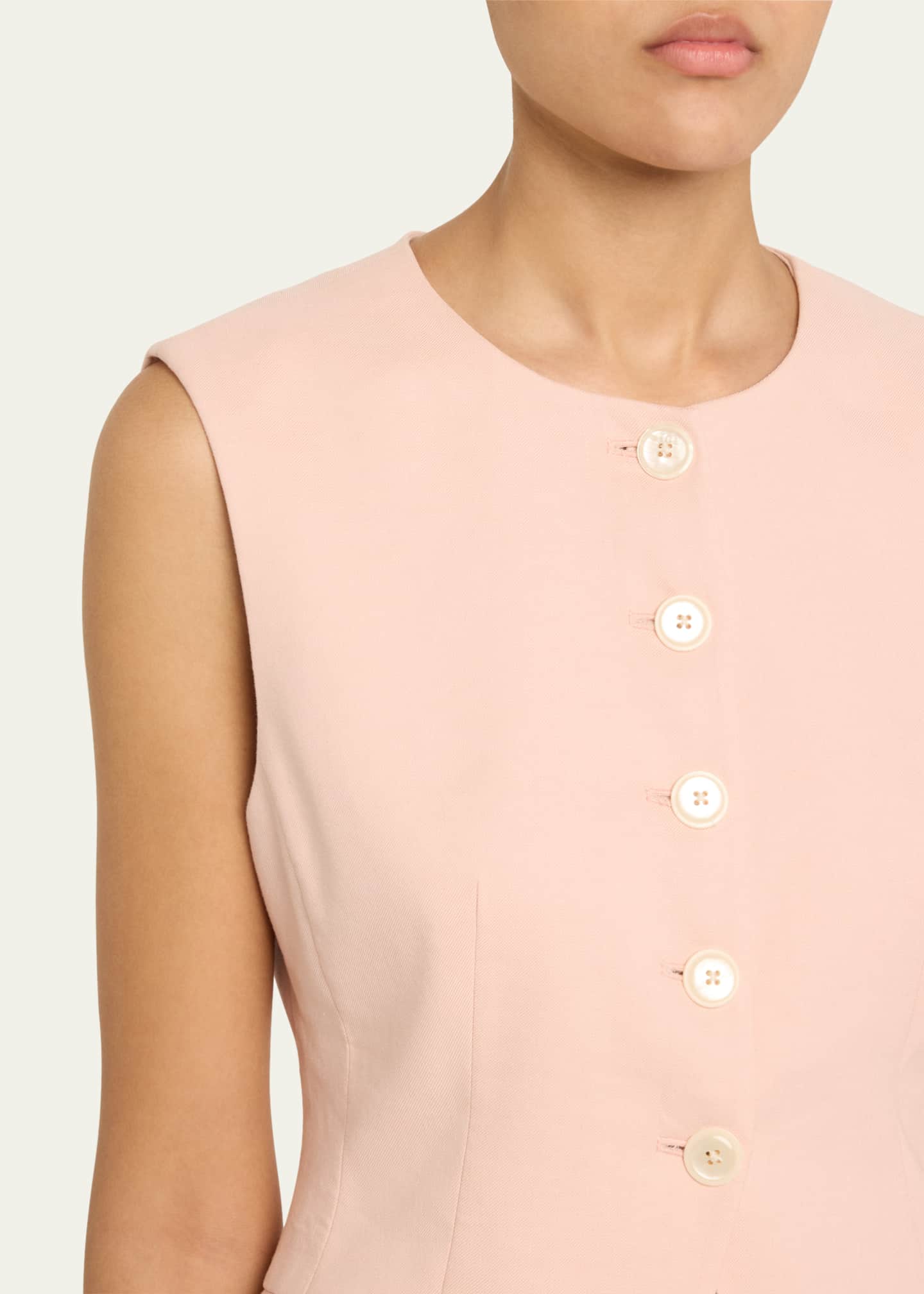 Veronica Beard Lois Linen Vest Image 5 of 5