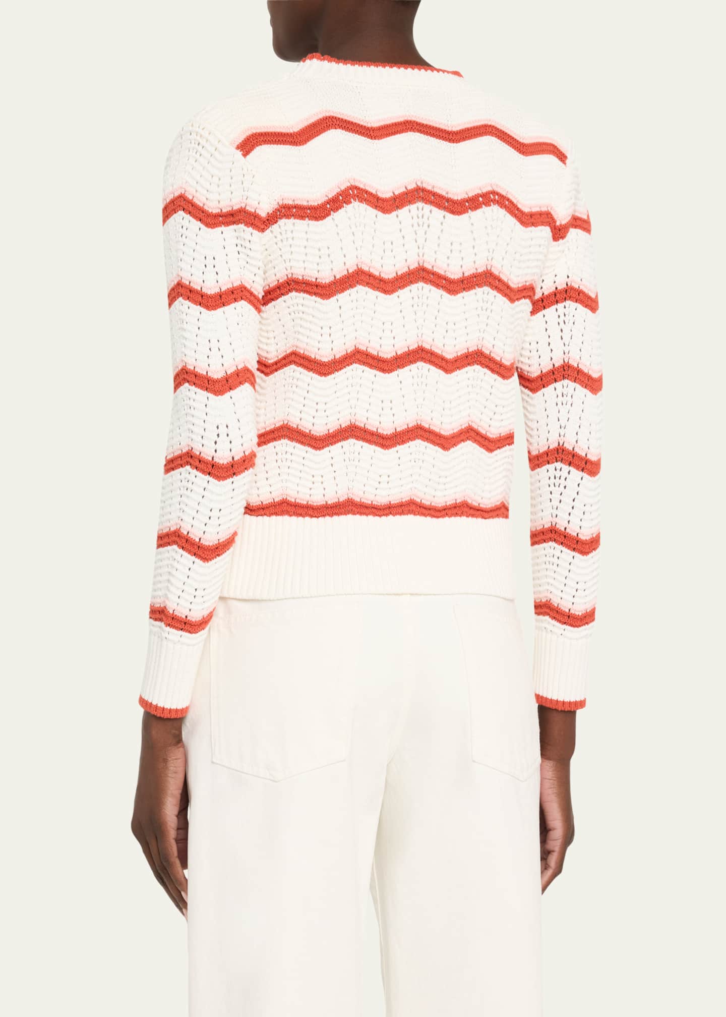 Veronica Beard Ansonia Knit Chevron Cardigan Image 3 of 5