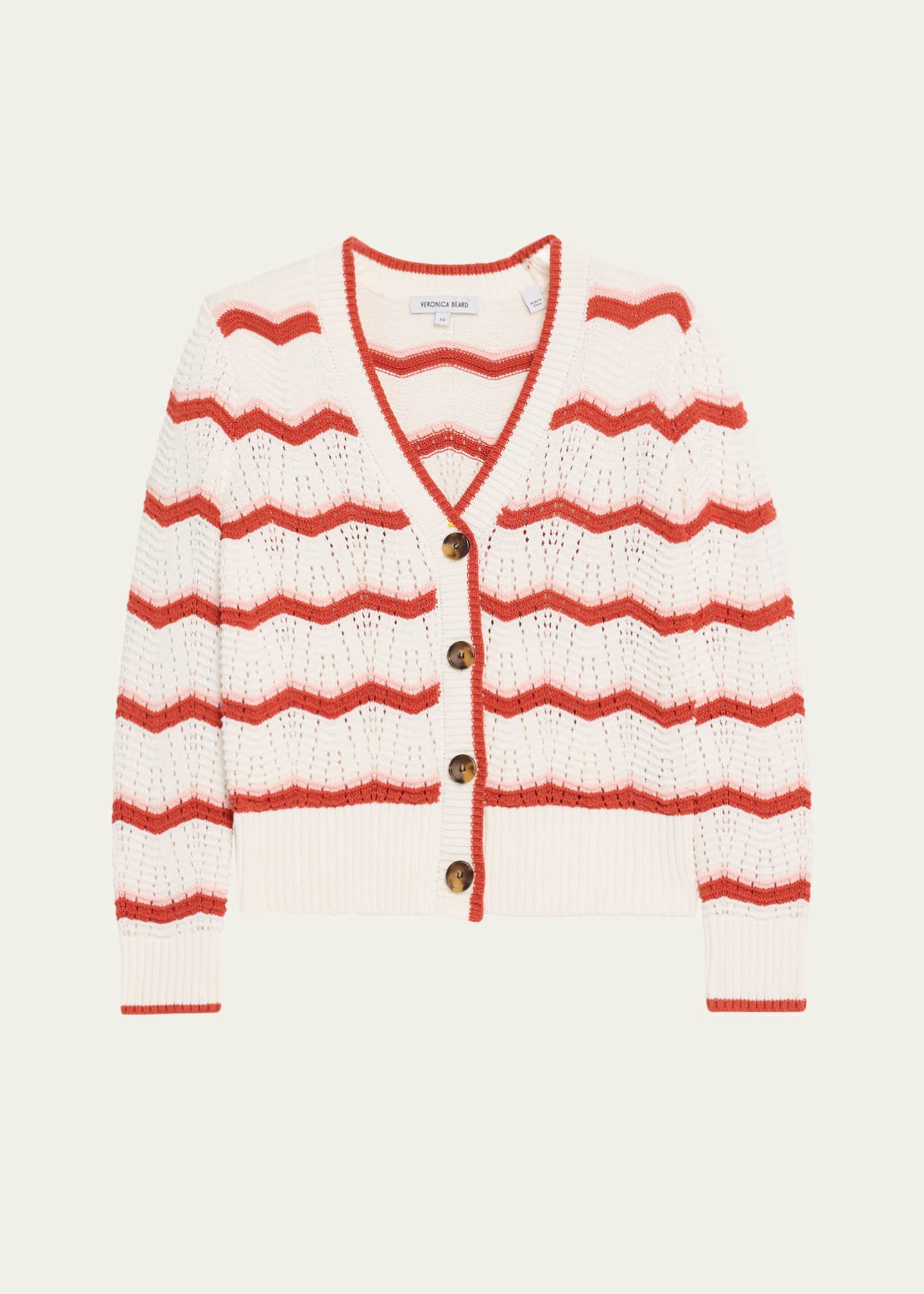 Veronica Beard Ansonia Knit Chevron Cardigan Image 1 of 5
