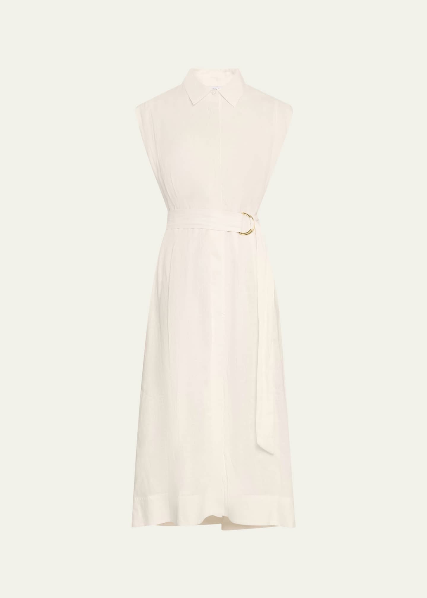 Veronica Beard Loreta Belted Linen Shirtdress Image 1 of 5