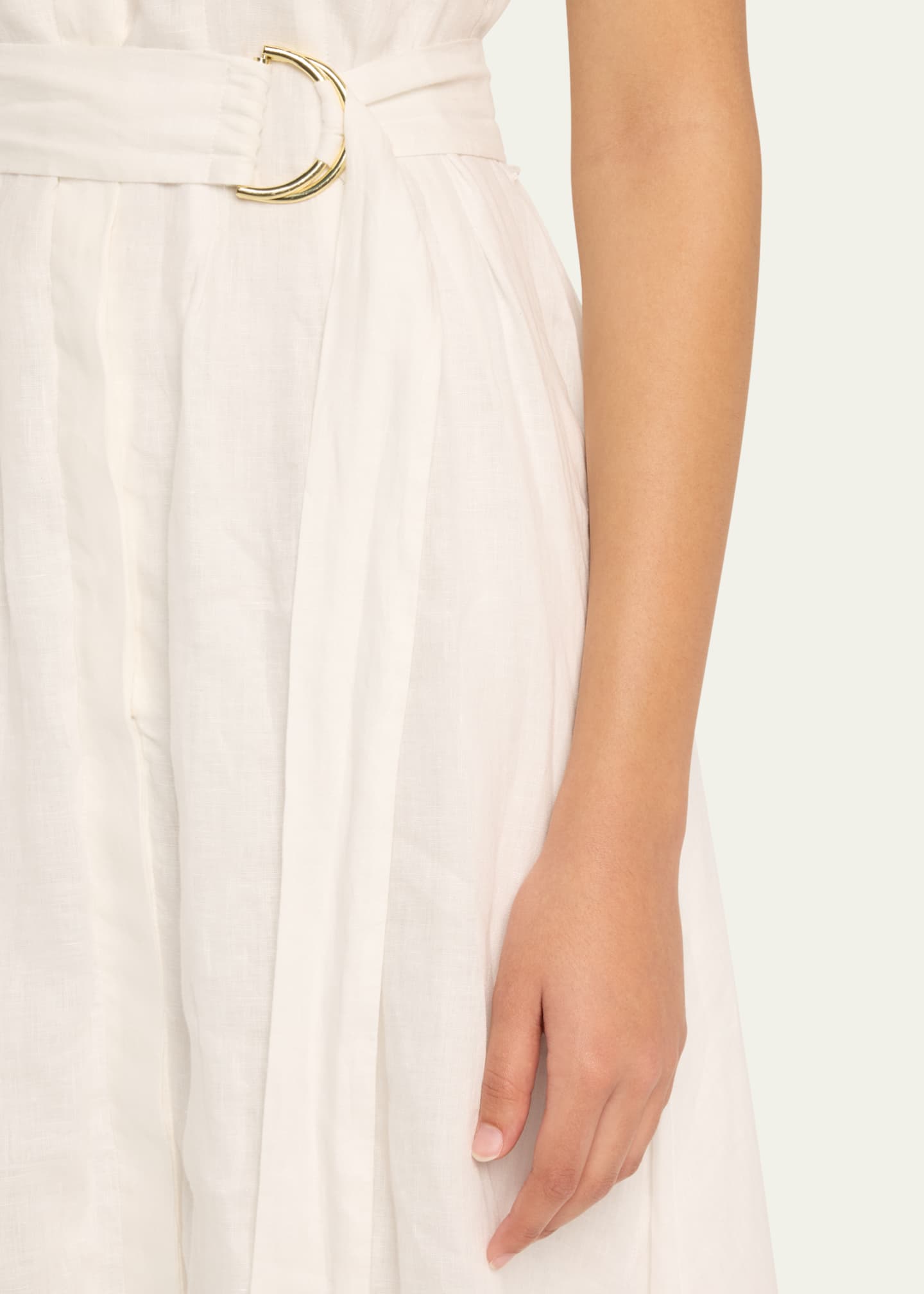 Veronica Beard Loreta Belted Linen Shirtdress Image 5 of 5