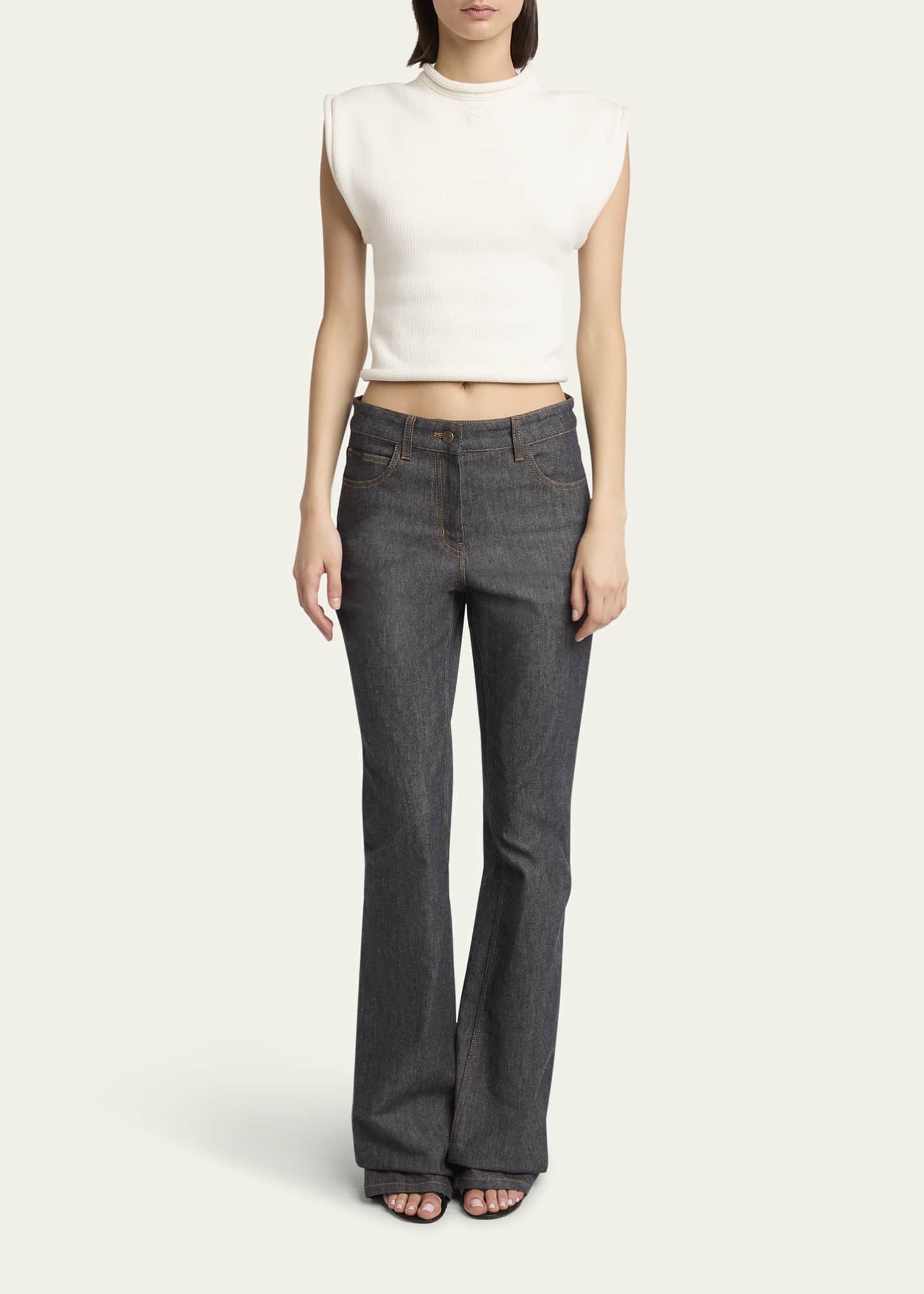 Courreges Rolled Hem Knit Top Image 2 of 5