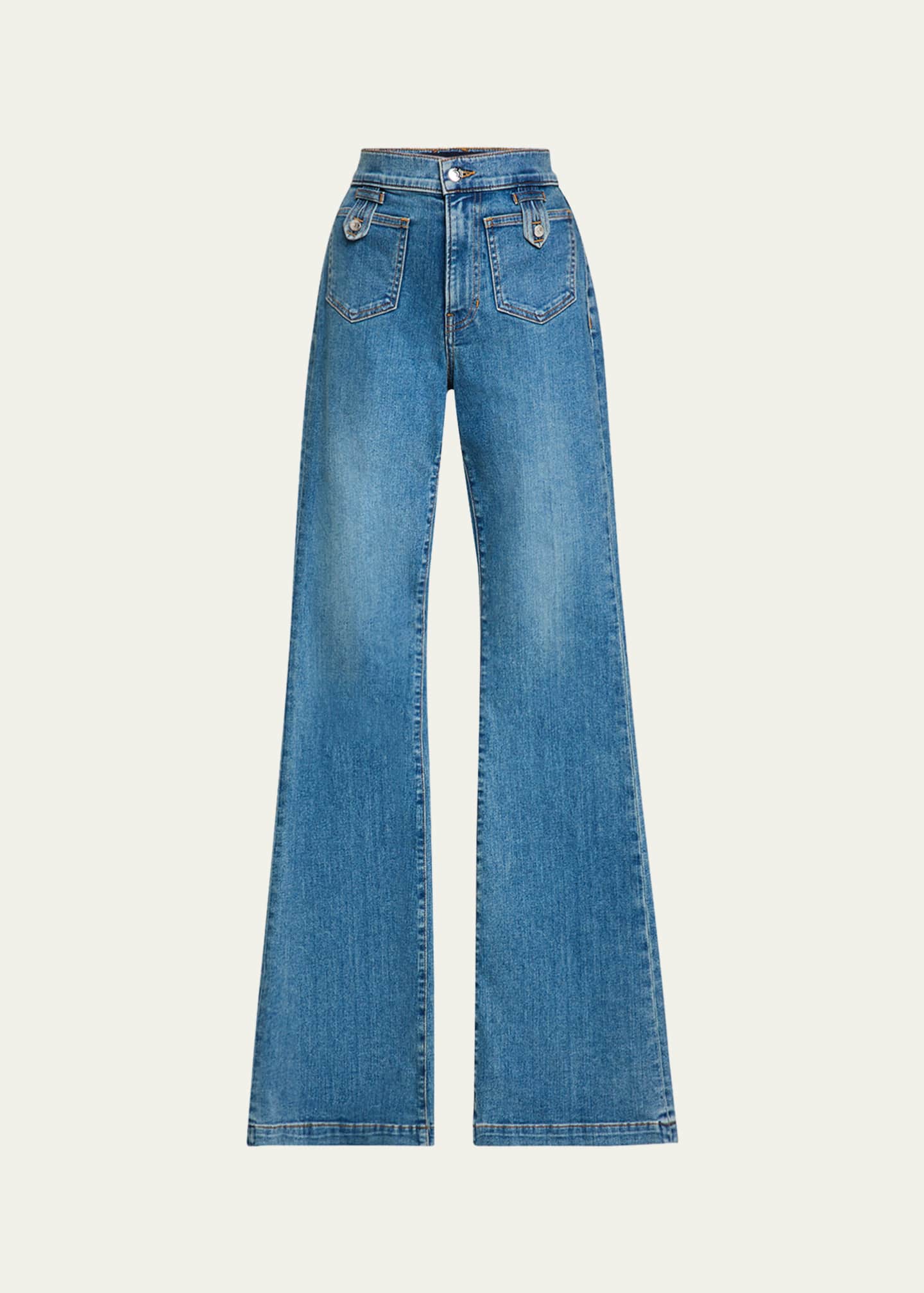 Veronica Beard Beverly High-Rise Skinny Flare Jeans Image 1 of 4