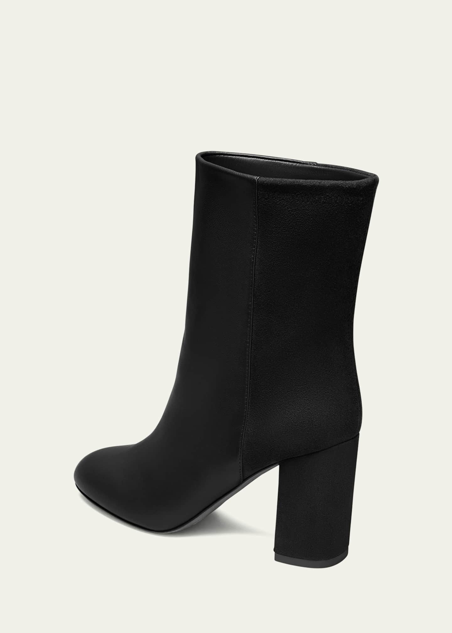 Stuart Weitzman Strut Mixed Leather Ankle Booties Image 4 of 4