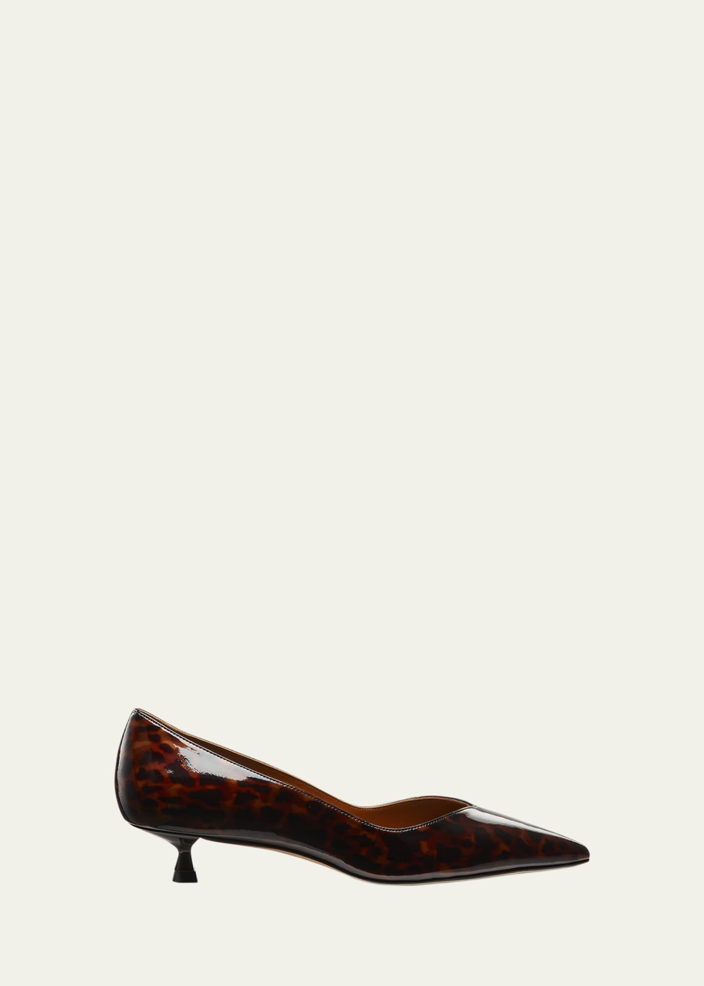 Stuart Weitzman Eva Tortoiseshell Kitten-Heel Pumps Image 1 of 4