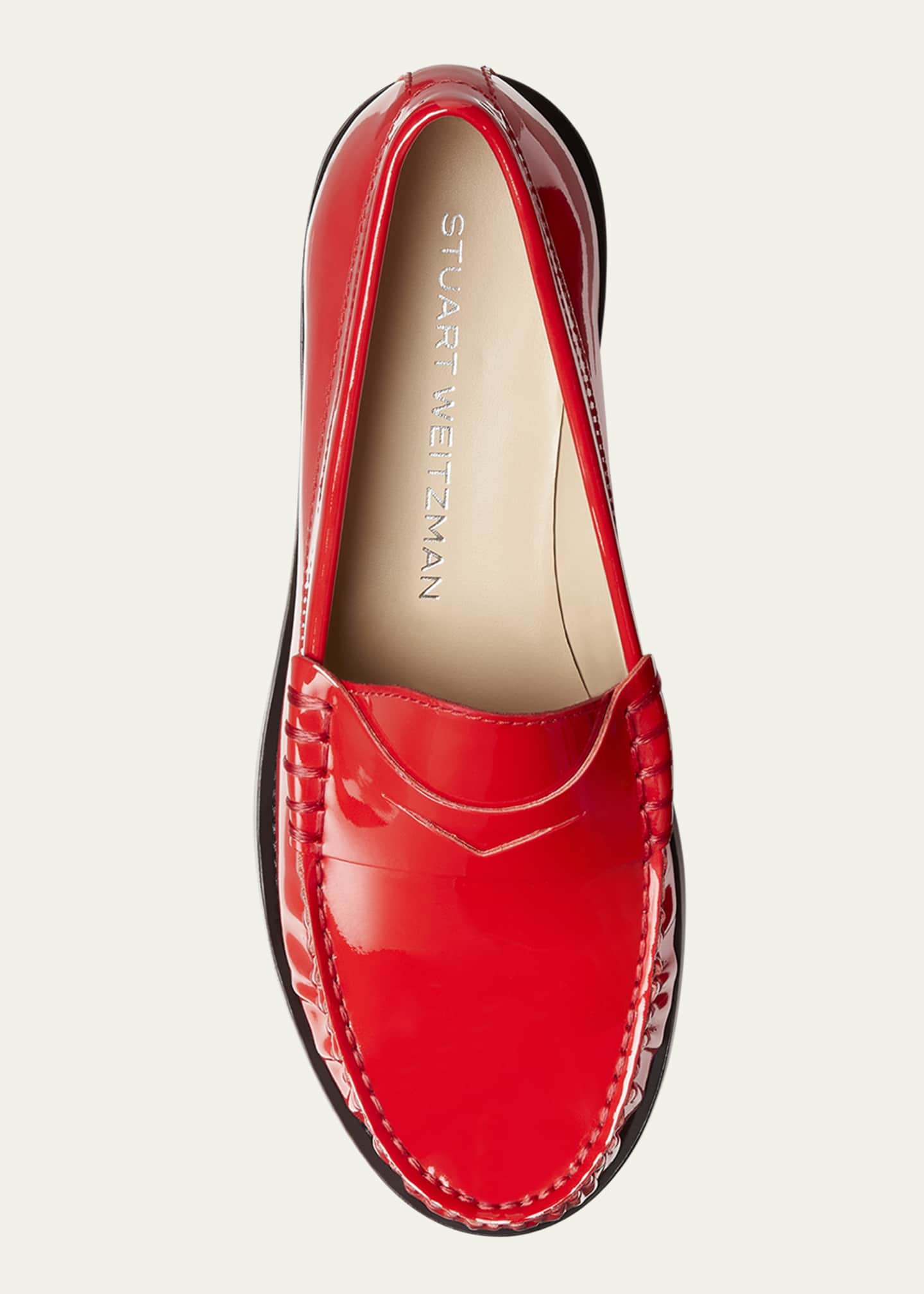 Stuart Weitzman Lottie Patent Penny Loafers Image 5 of 6