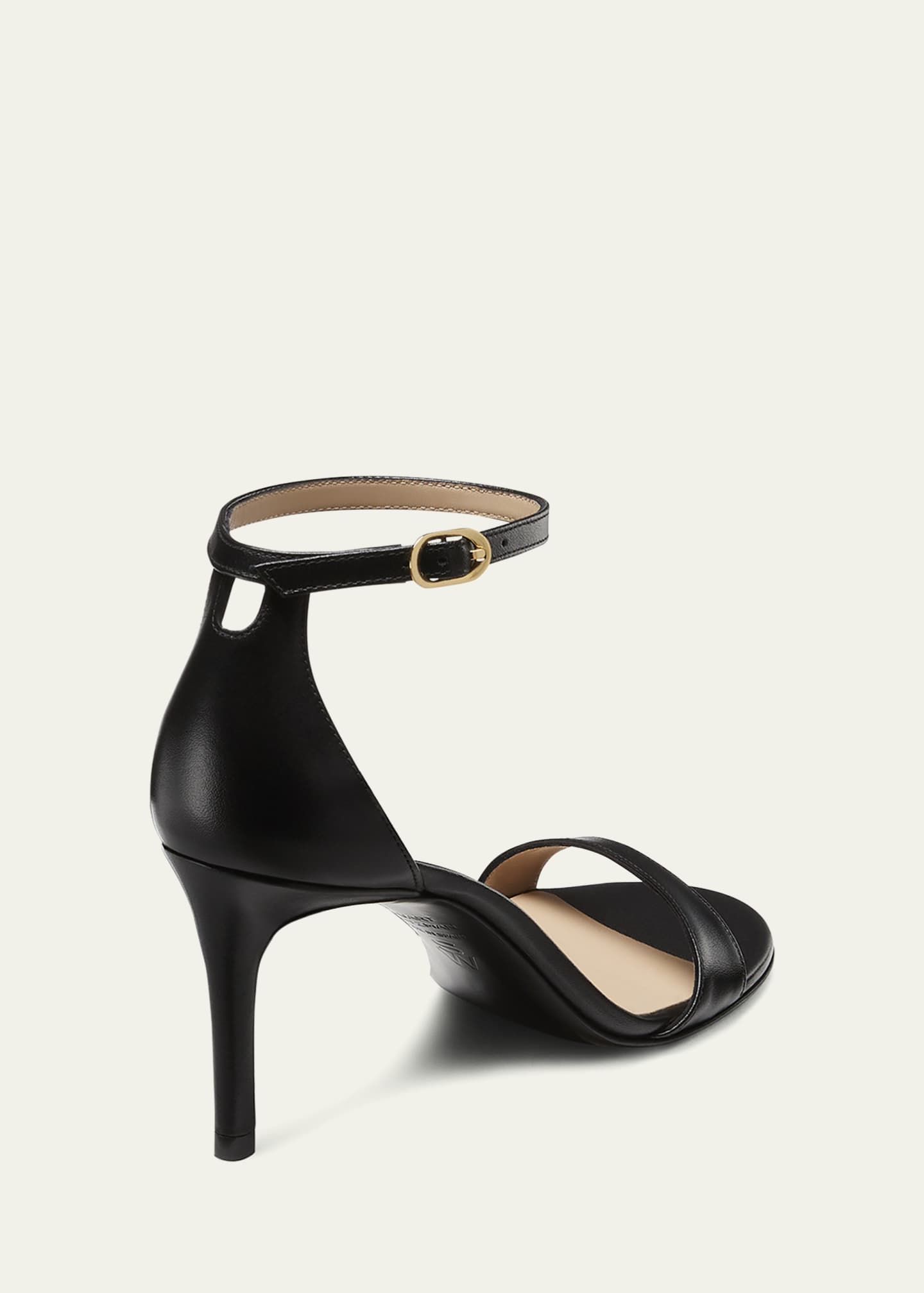 Stuart Weitzman Nudist Leather Ankle-Strap Sandals Image 3 of 4
