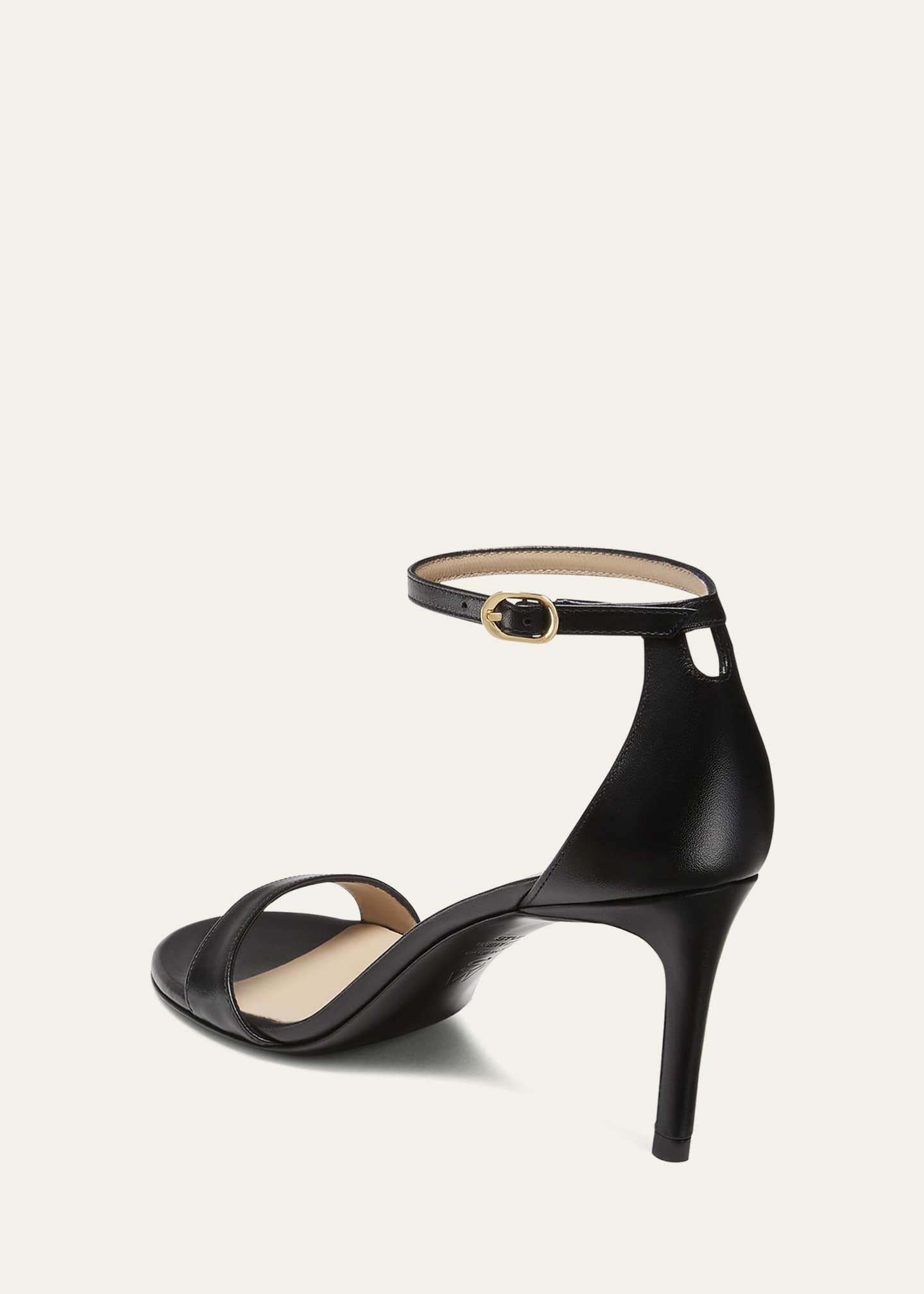 Stuart Weitzman Nudist Leather Ankle-Strap Sandals Image 4 of 4