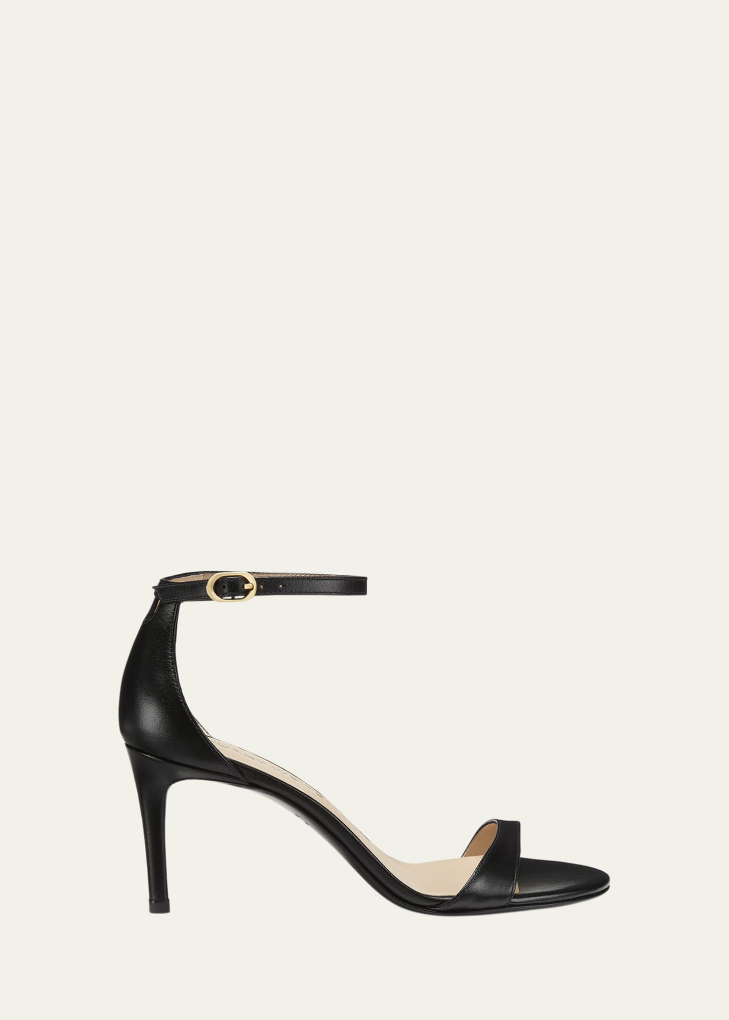 Stuart Weitzman Nudist Leather Ankle-Strap Sandals Image 1 of 4