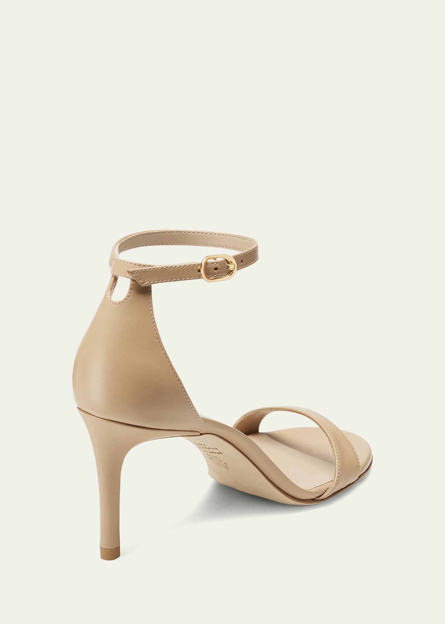 Nudist Leather Ankle-Strap Sandals