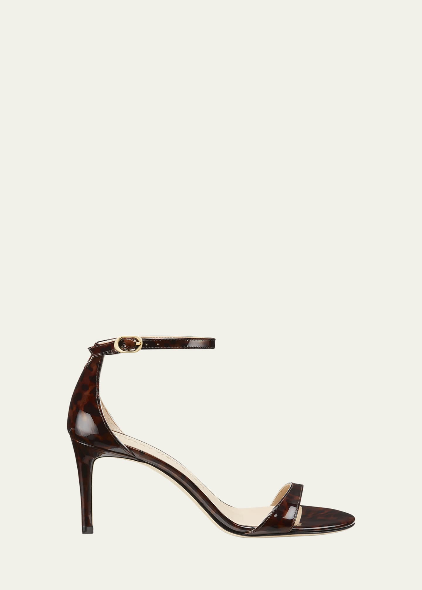 Stuart Weitzman Nudist Tortoiseshell Ankle-Strap Sandals Image 1 of 4